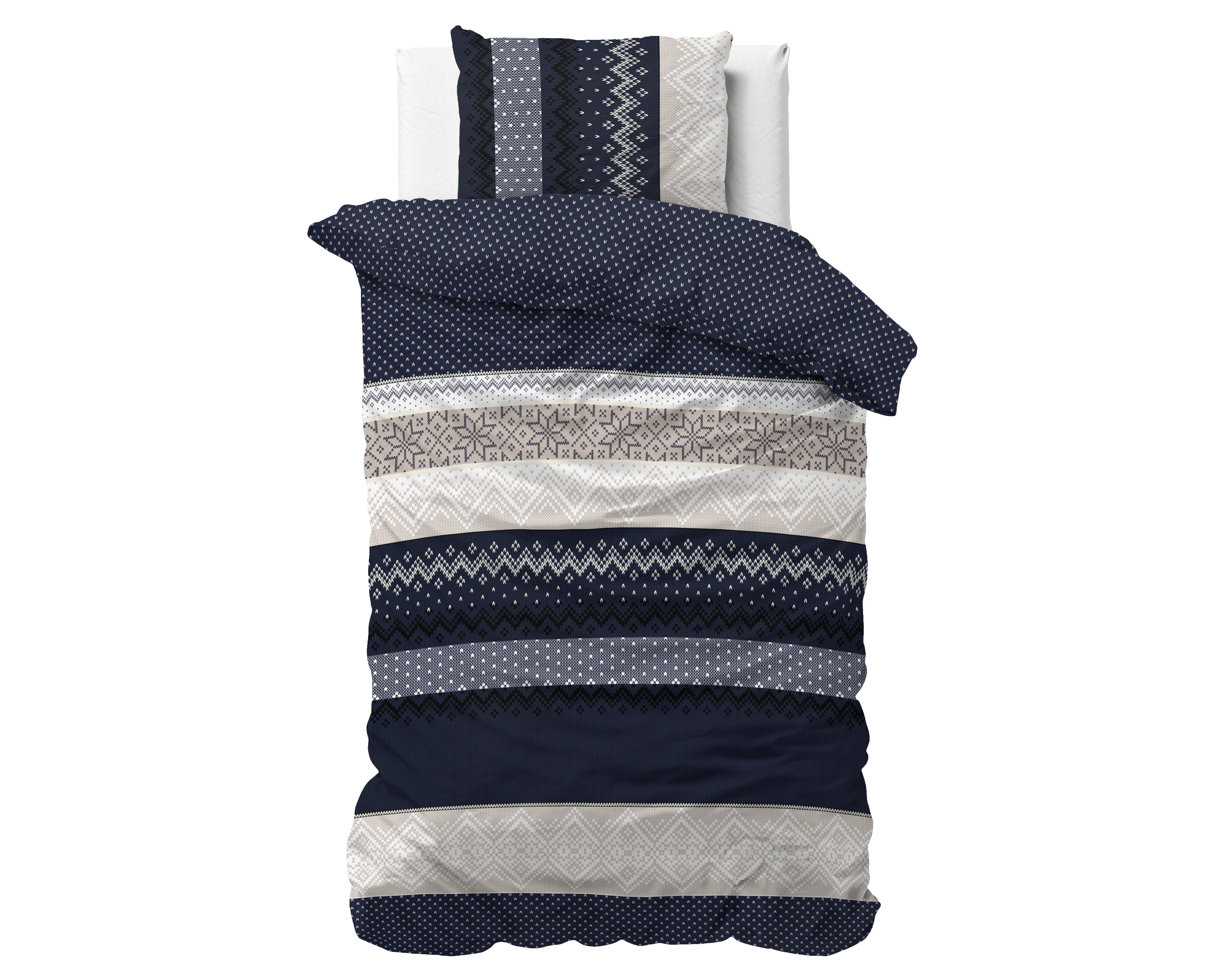 Elisabeth Duvet Cover Navy - Cotton Woven - Non-Iron - Fun Prints