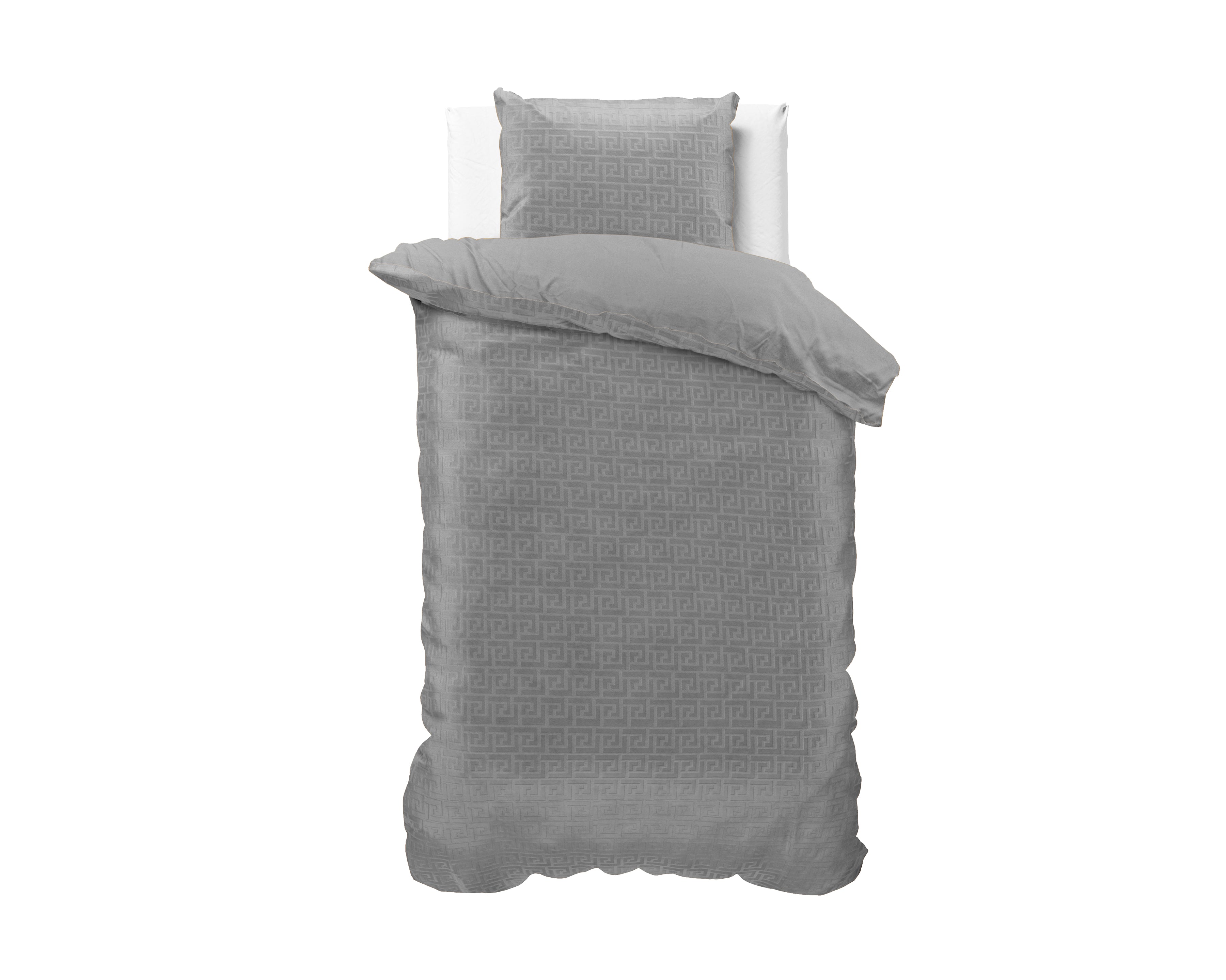 Embossed Velvet Fashion Duvet Cover Gray - Soft and warm - Uni Design - Luxurious feel