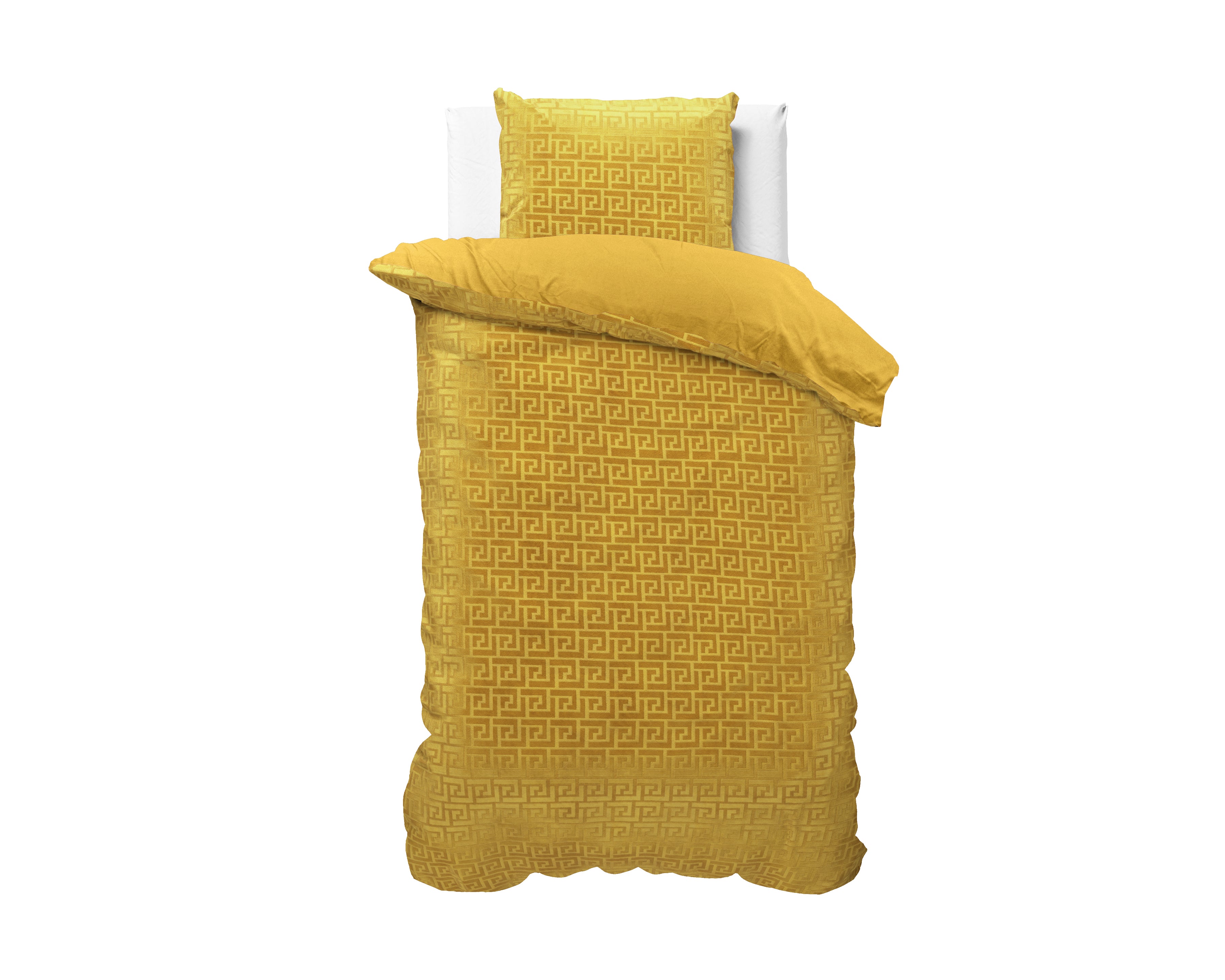 Embossed Velvet Fashion Duvet Cover Gold - Soft and warm - Uni Design - Luxurious feel