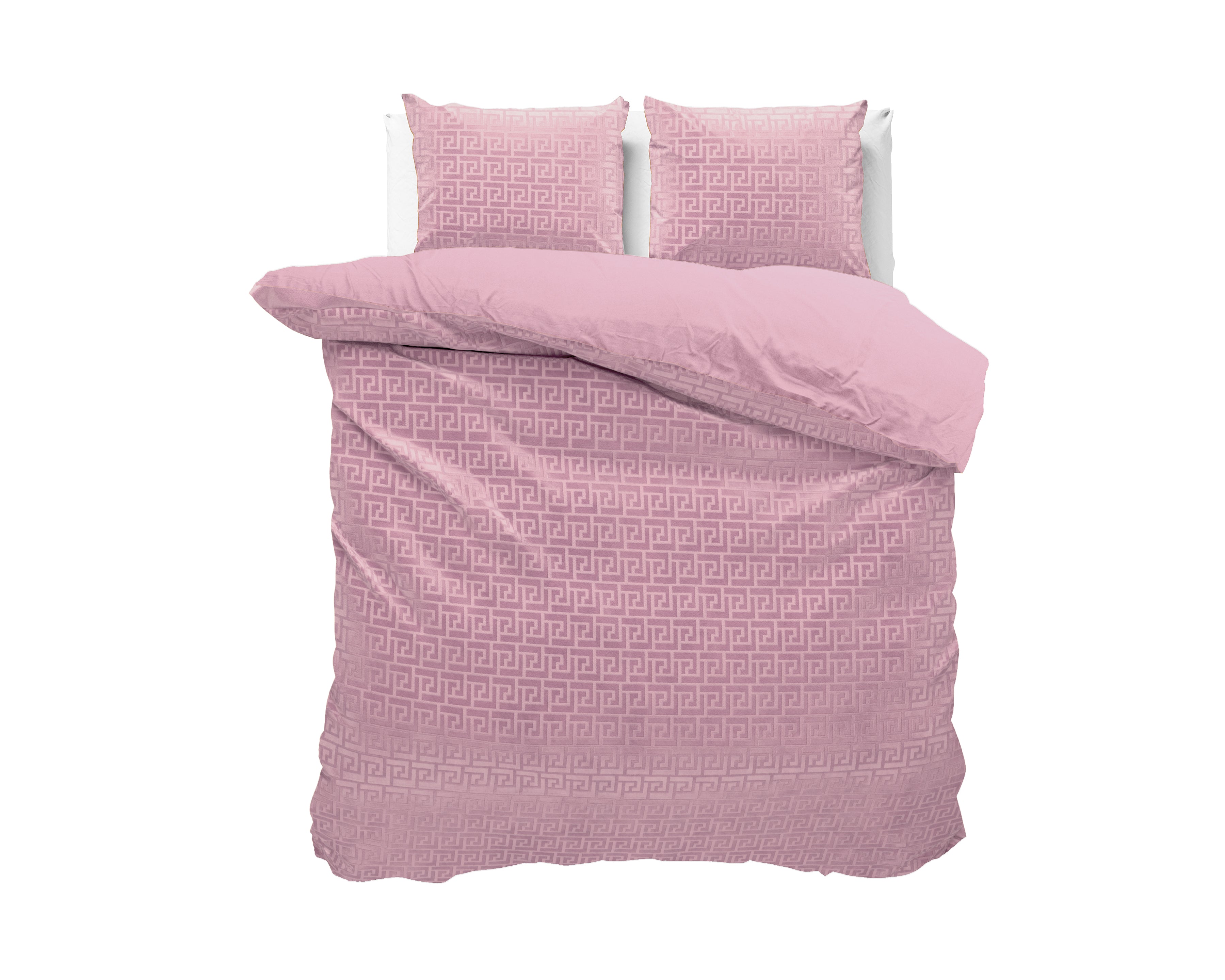 Embossed Velvet Fashion Duvet Cover Pink - Soft and warm - Uni Design - Luxurious feel