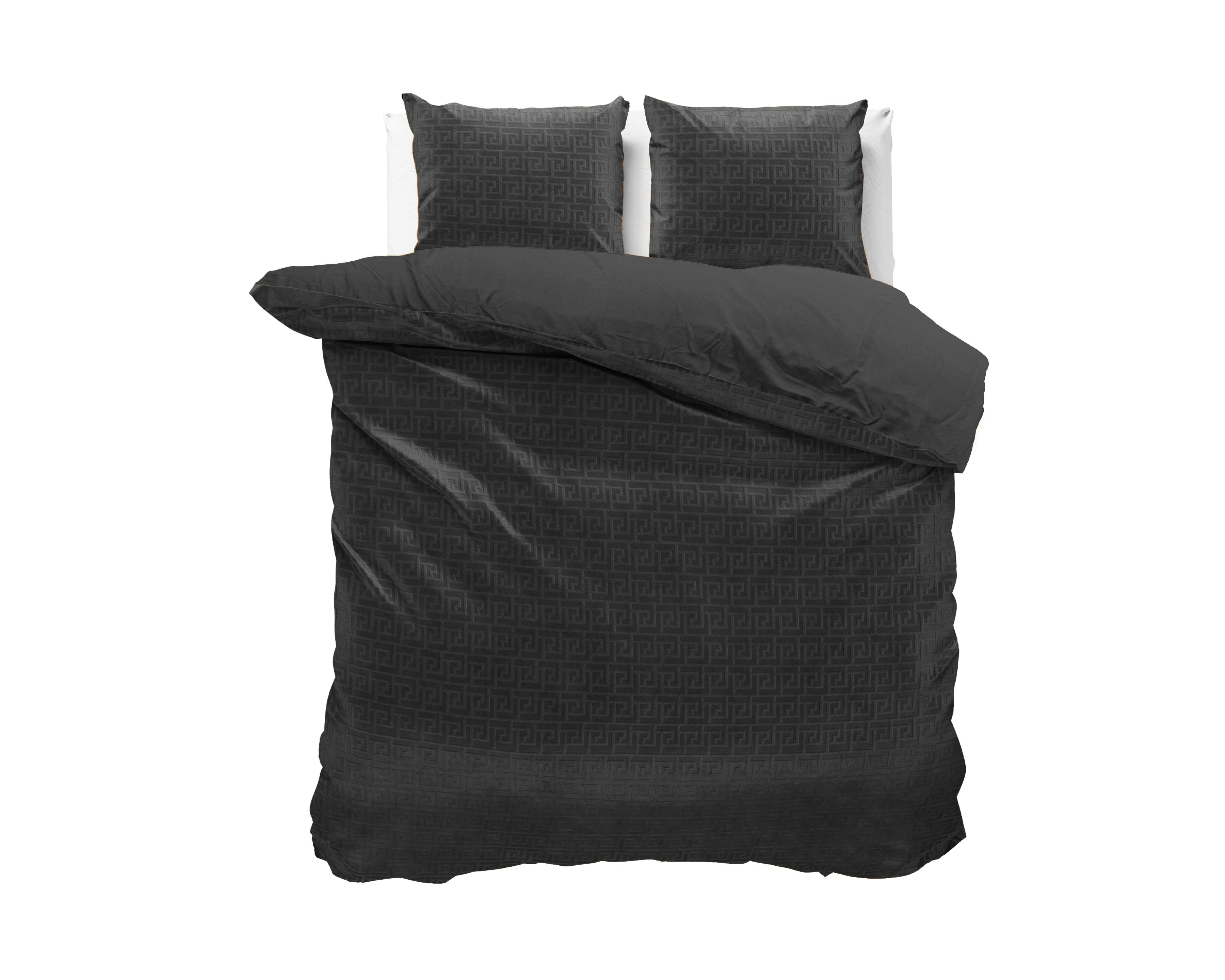 Embossed Velvet Fashion Dekbedovertrek Zwart - Zacht en warm - Uni Design - Luxe gevoel