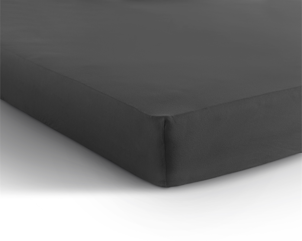 Single Jersey 135 gr. Fitted Sheet Anthracite - Wonderfully Soft - Suitable for Box Springs and Mattresses - Stretch Cotton