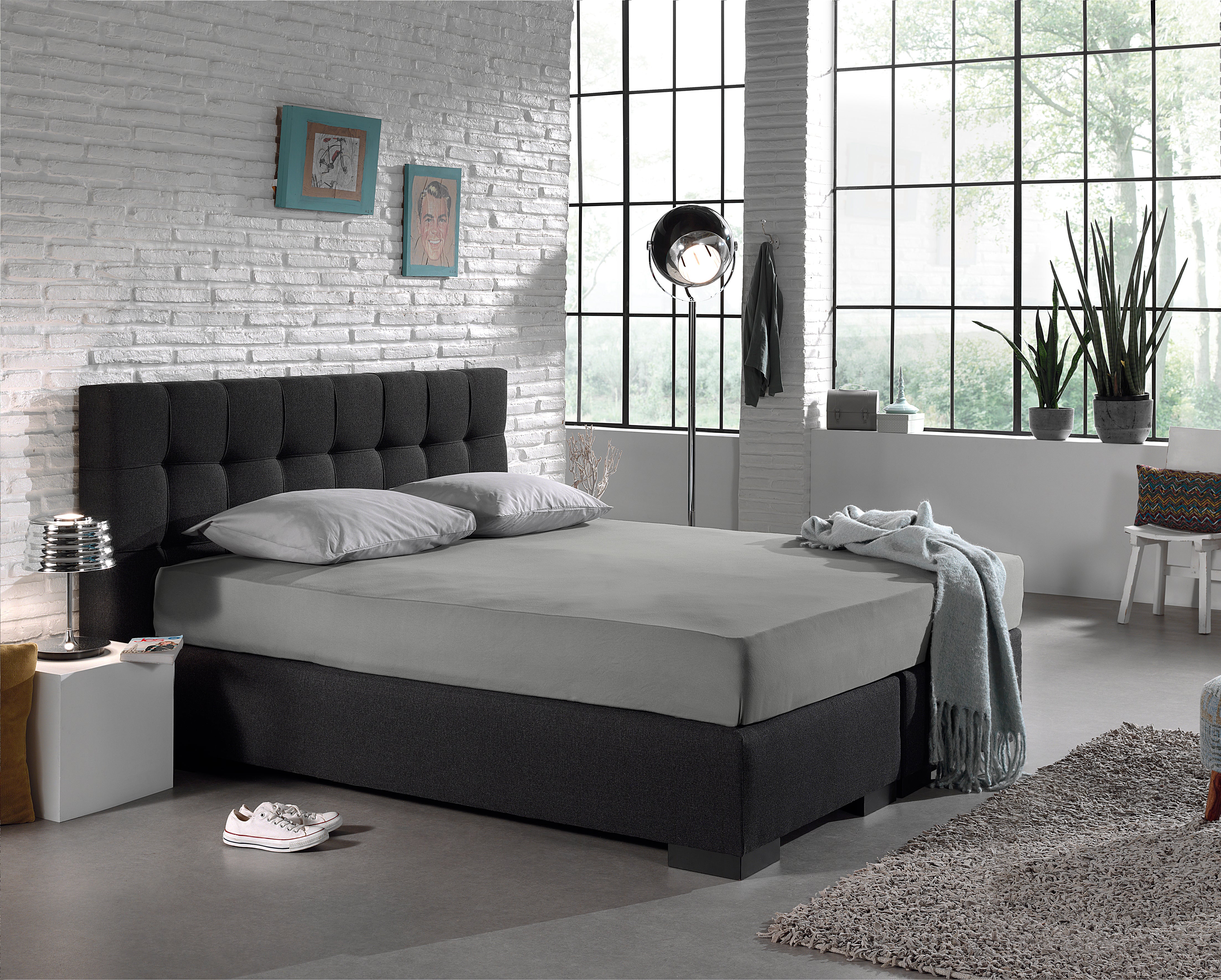 Single Jersey 135 gr. Fitted Sheet Gray - Wonderfully Soft - Suitable for Box Springs and Mattresses - Stretch Cotton