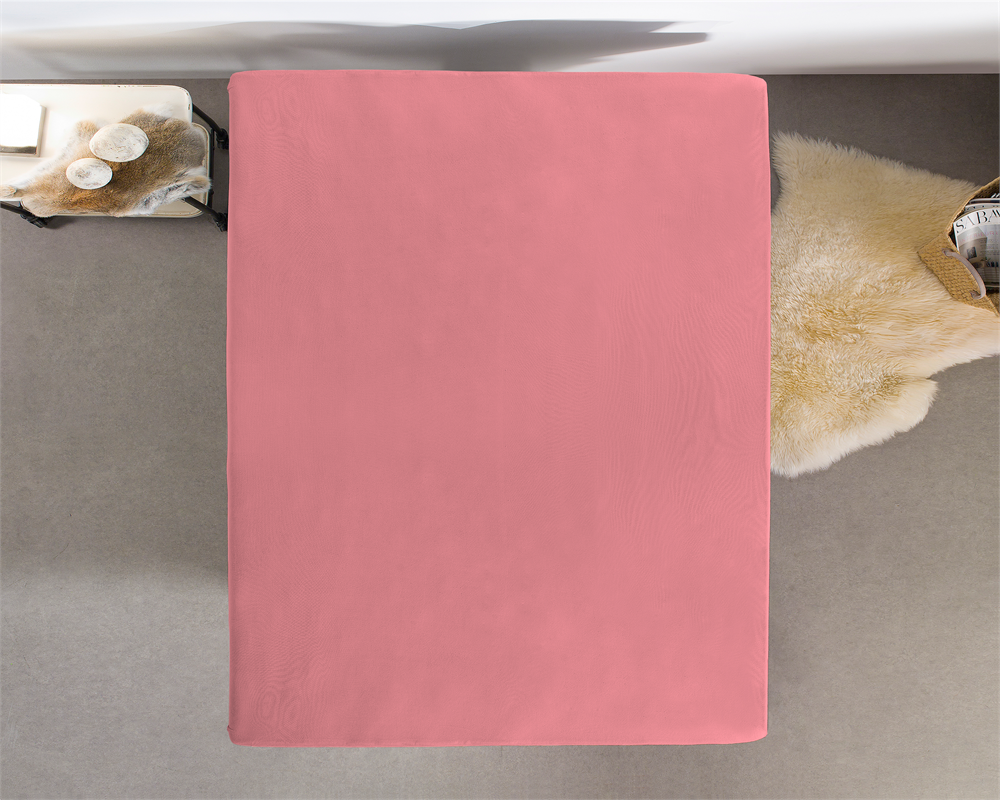 Single Jersey 135g Fitted Sheet Pink - Wonderfully Soft - Suitable for Box Springs and Mattresses - Stretch Cotton