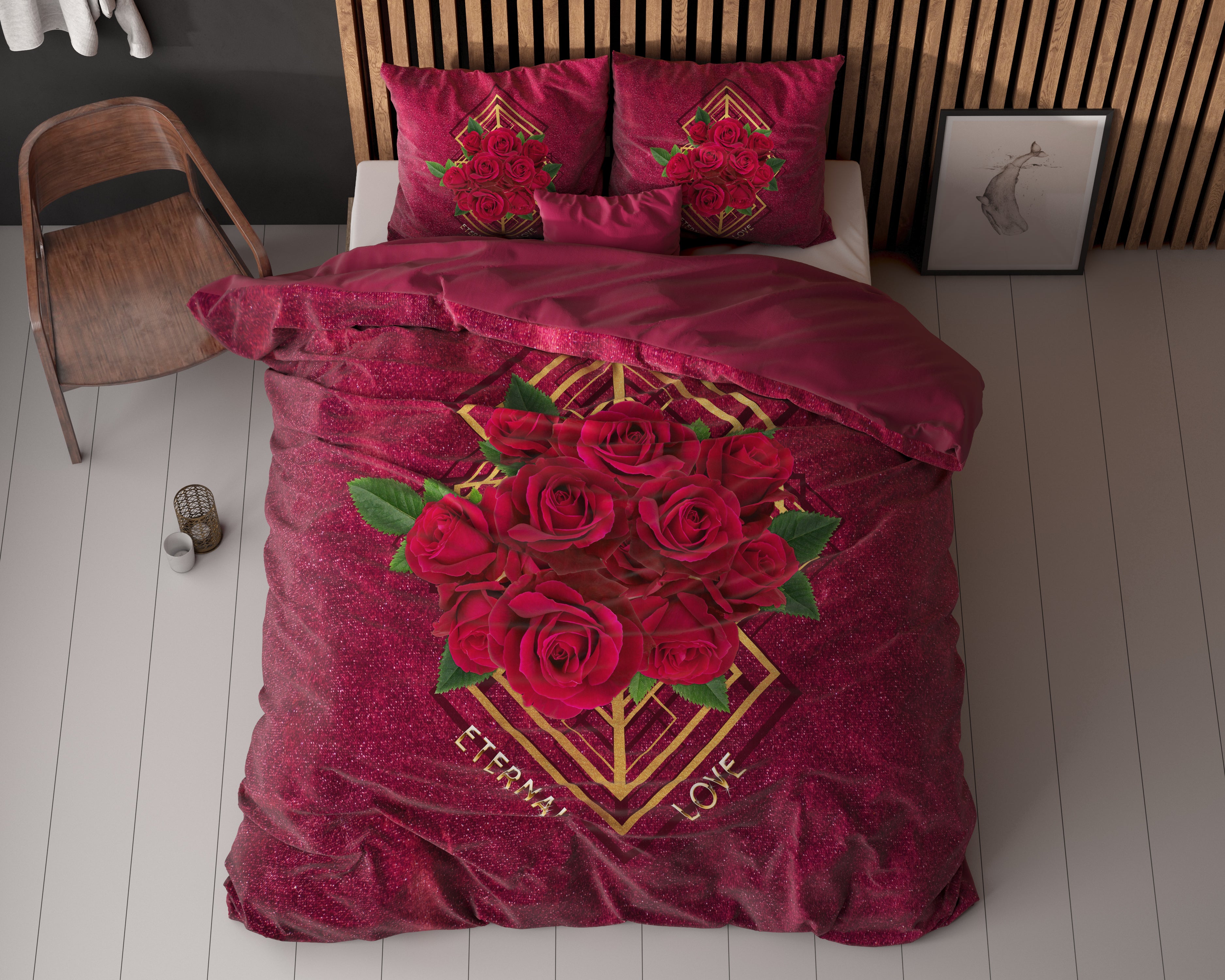 Eternal love Rood Dekbedovertrek