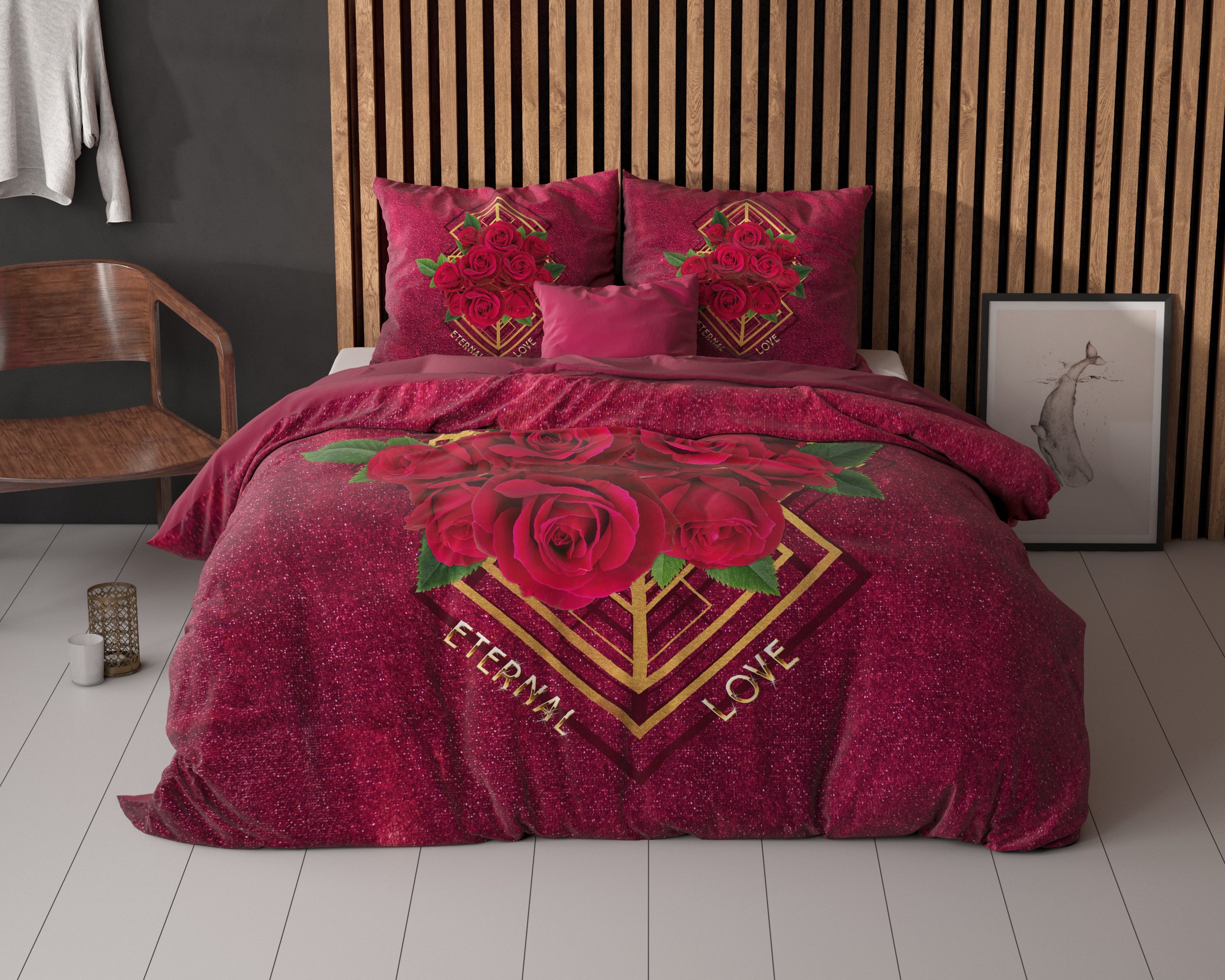 Eternal love Rood Dekbedovertrek