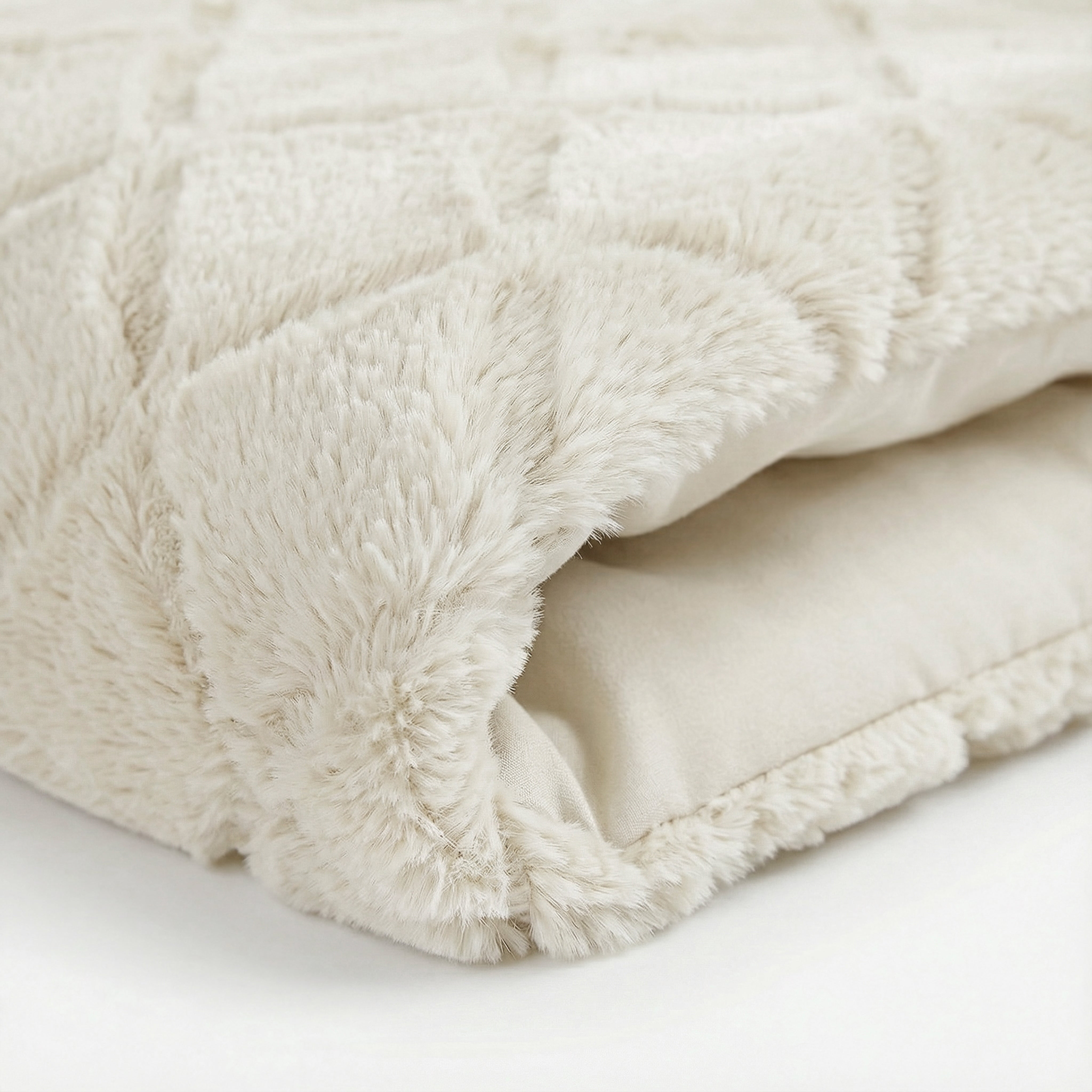 Faux Fur Syon Teddy Dekbedovertrek Creme