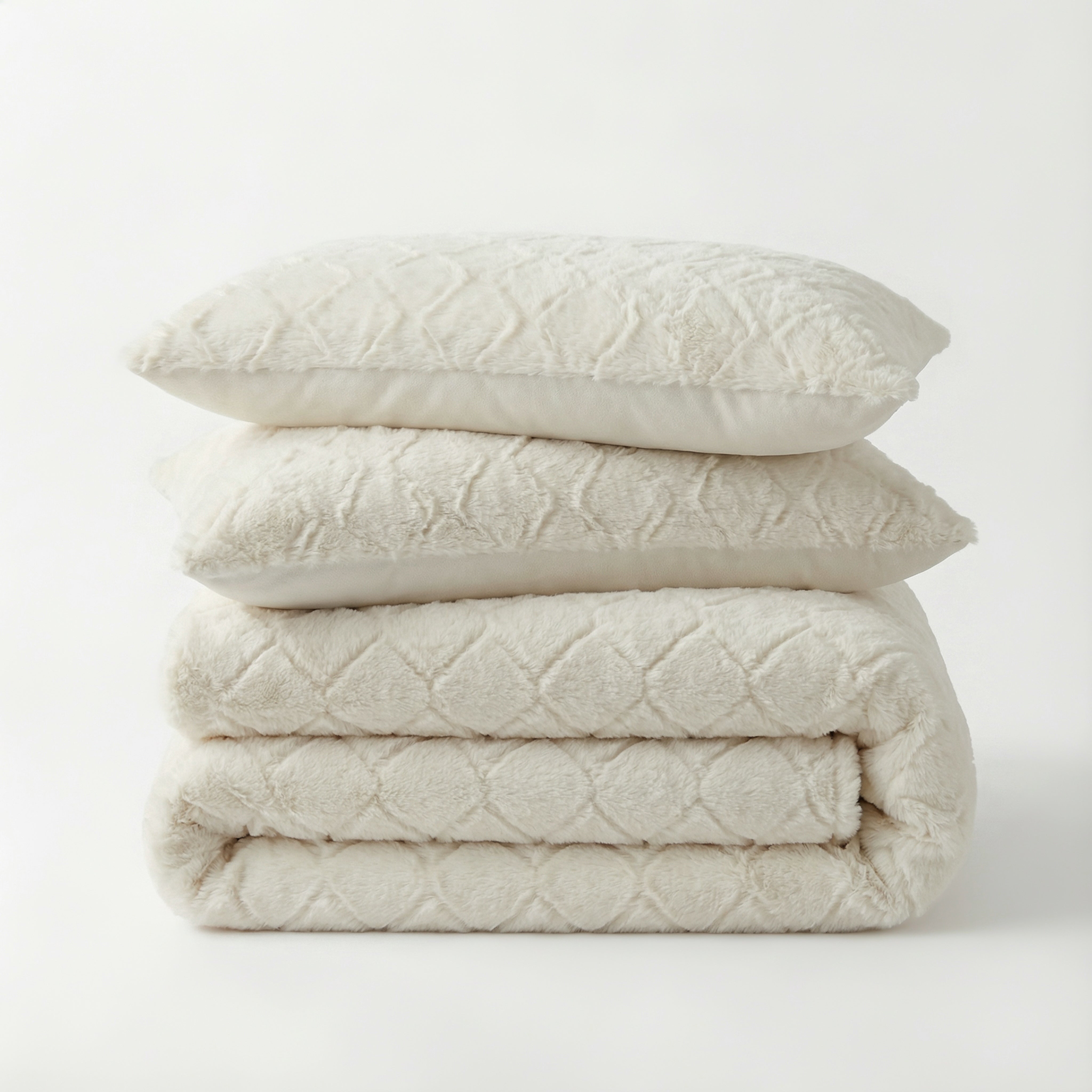 Faux Fur Syon Teddy Dekbedovertrek Creme