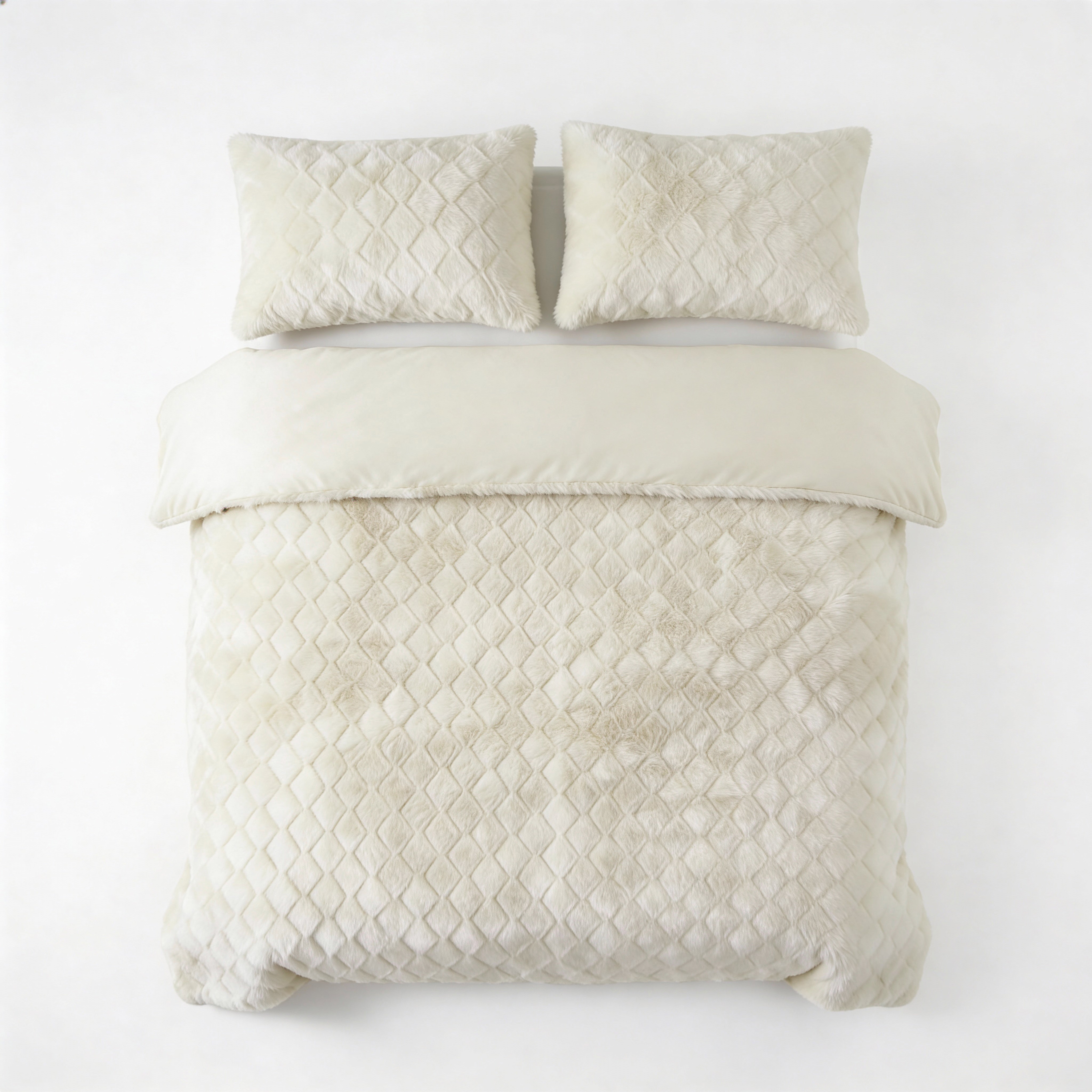 Faux Fur Syon Teddy Dekbedovertrek Creme