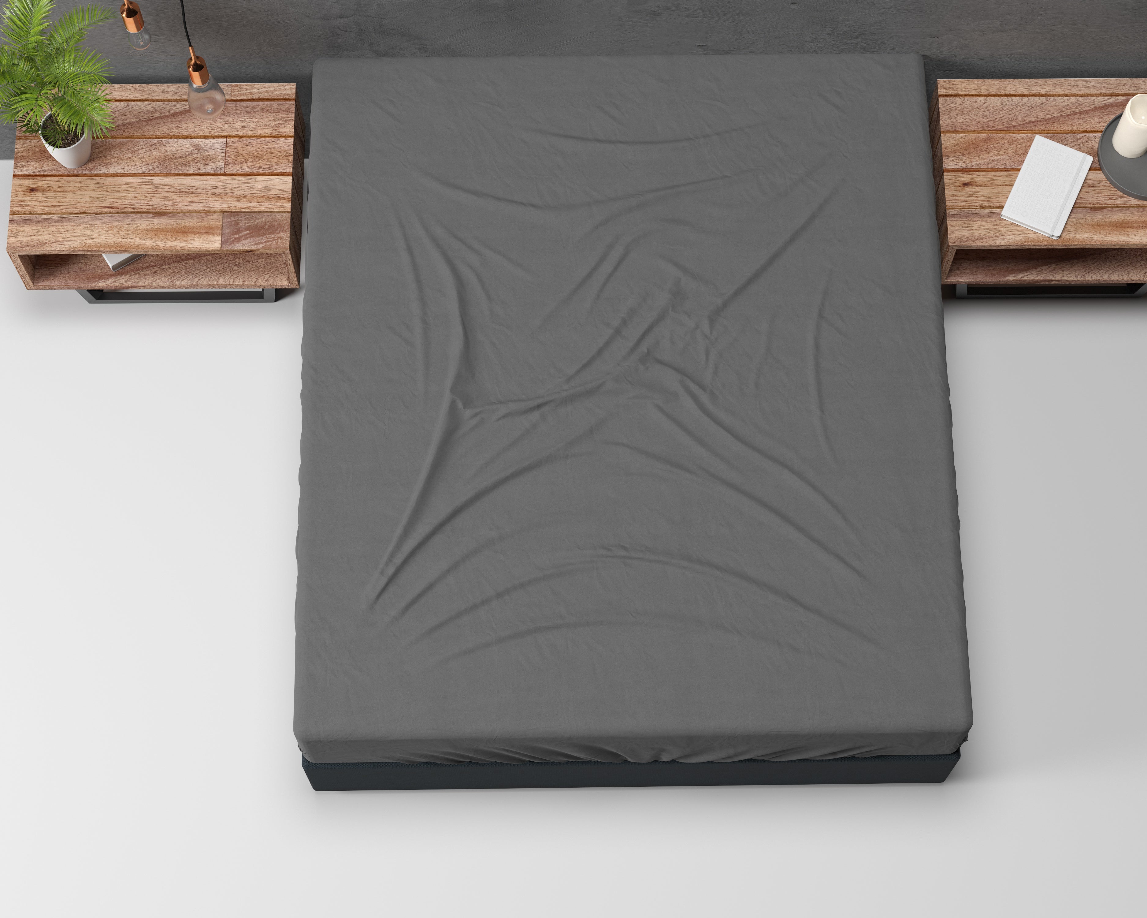 Flannel Basic Fitted Sheet Anthracite - Brushed on both sides - Wonderfully soft and warming - Free from harmful substances and skin-friendly