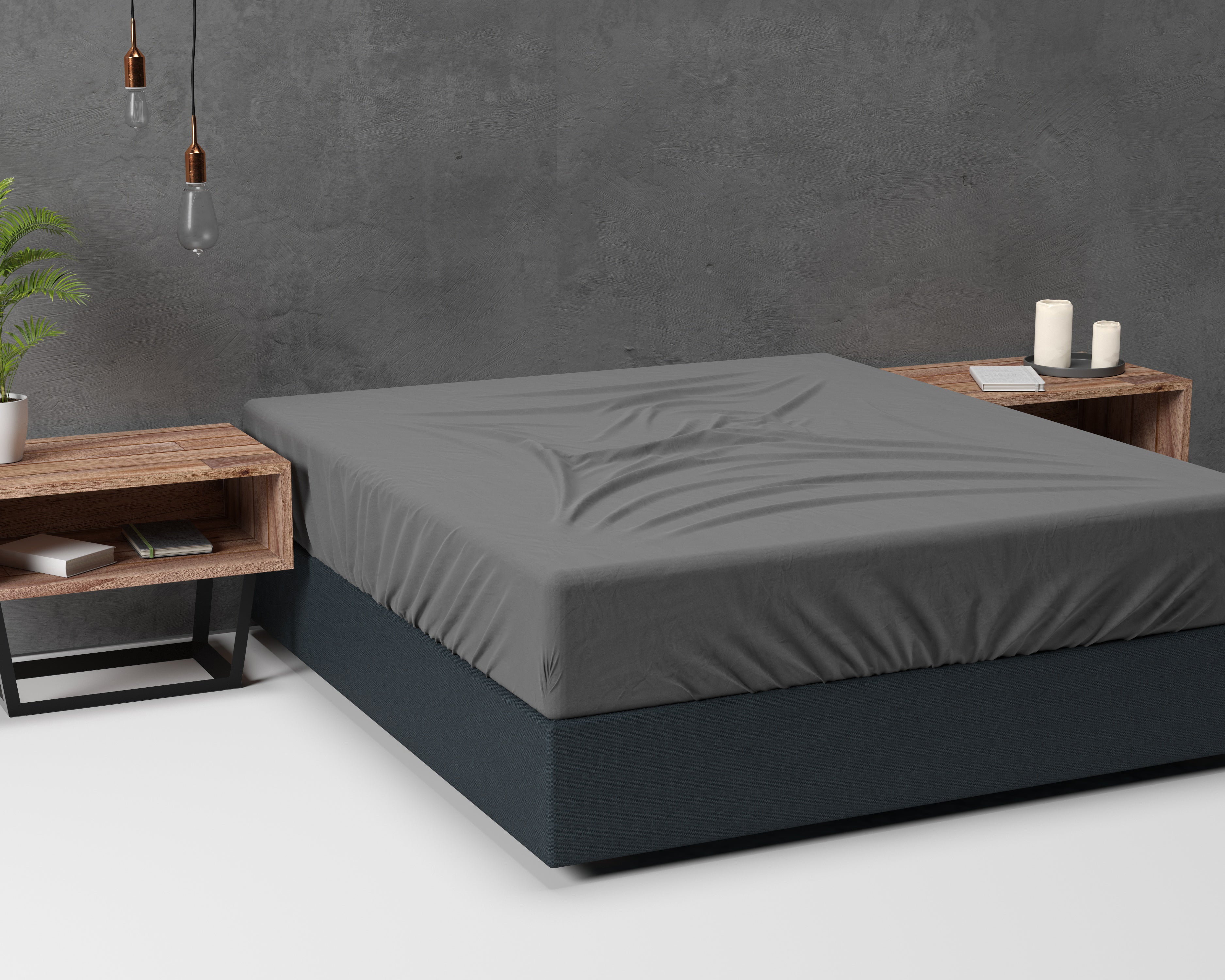 Flannel Basic Fitted Sheet Anthracite - Brushed on both sides - Wonderfully soft and warming - Free from harmful substances and skin-friendly