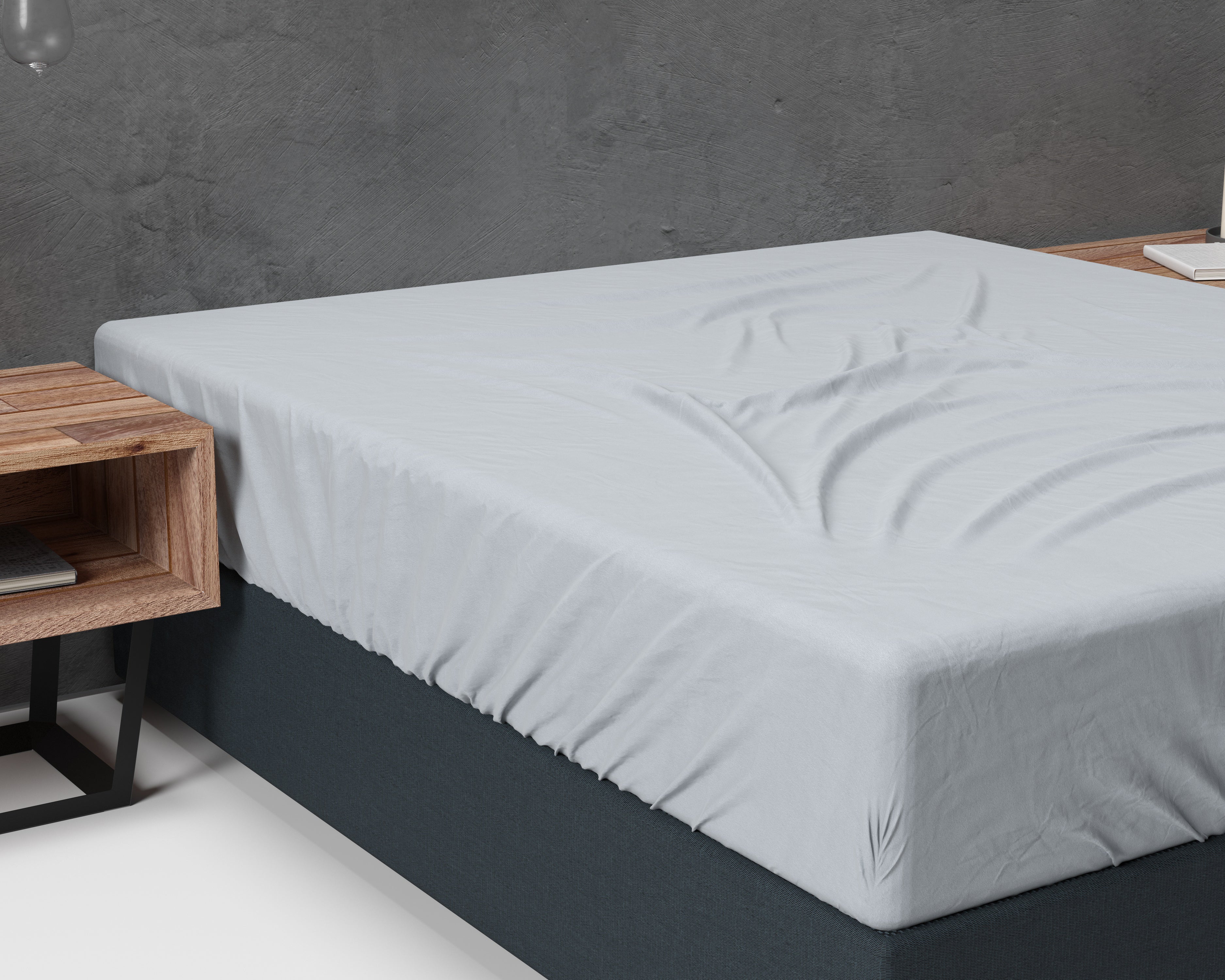 Flannel Basic Fitted Sheet Gray - Brushed on both sides - Wonderfully soft and warming - Free from harmful substances and skin-friendly