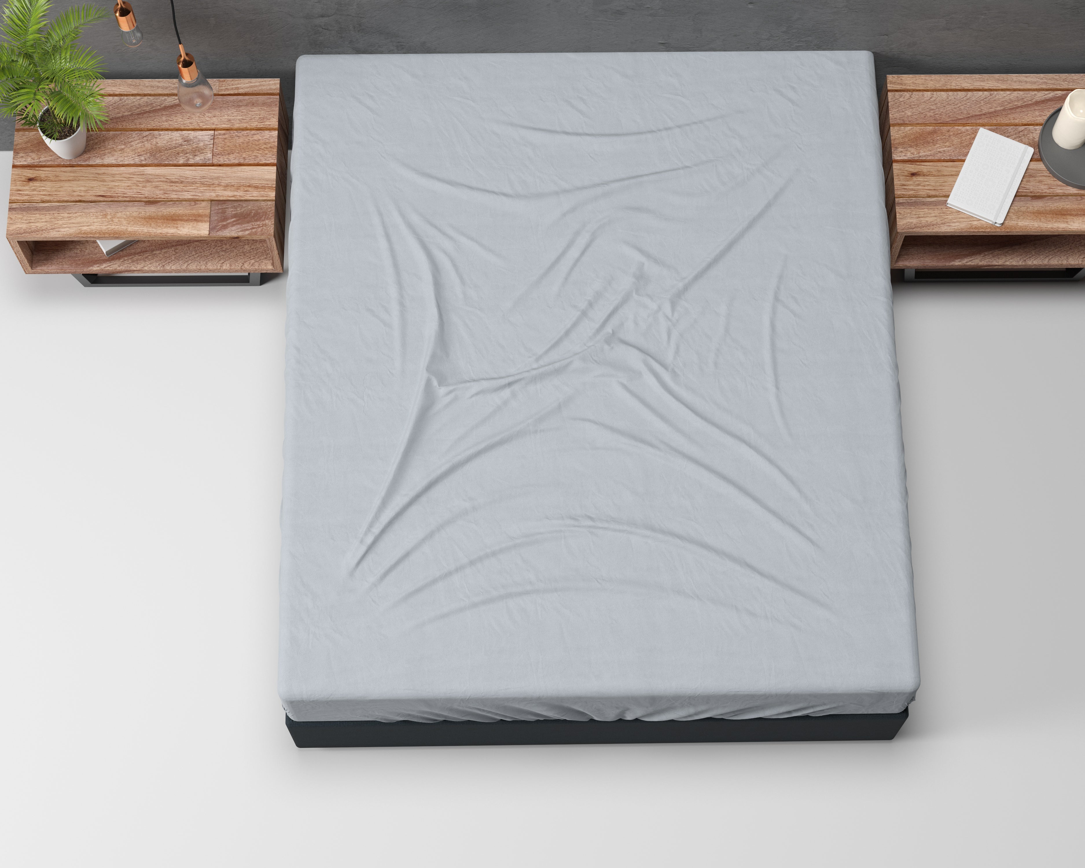 Flannel Basic Fitted Sheet Gray - Brushed on both sides - Wonderfully soft and warming - Free from harmful substances and skin-friendly