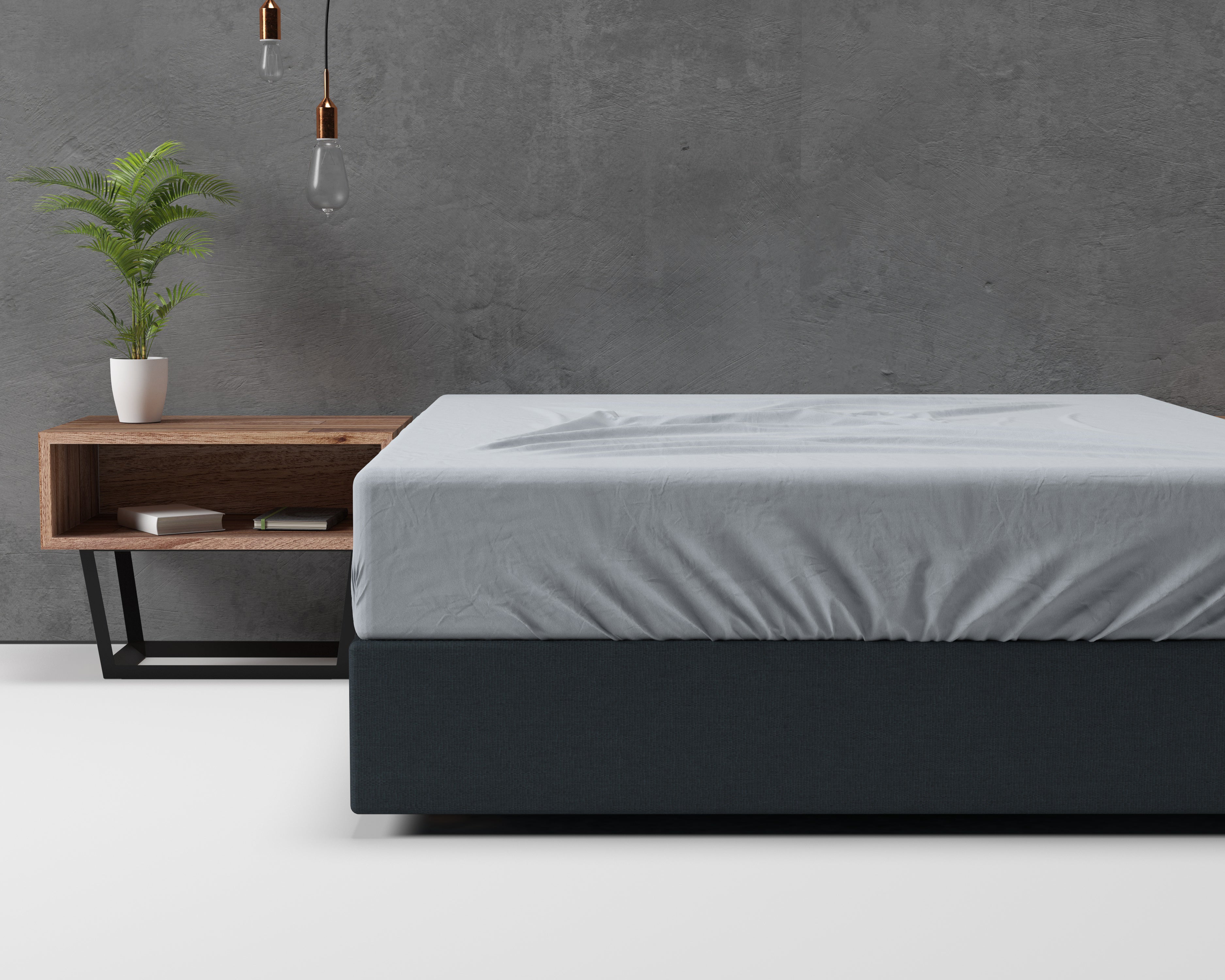 Flannel Basic Fitted Sheet Gray - Brushed on both sides - Wonderfully soft and warming - Free from harmful substances and skin-friendly