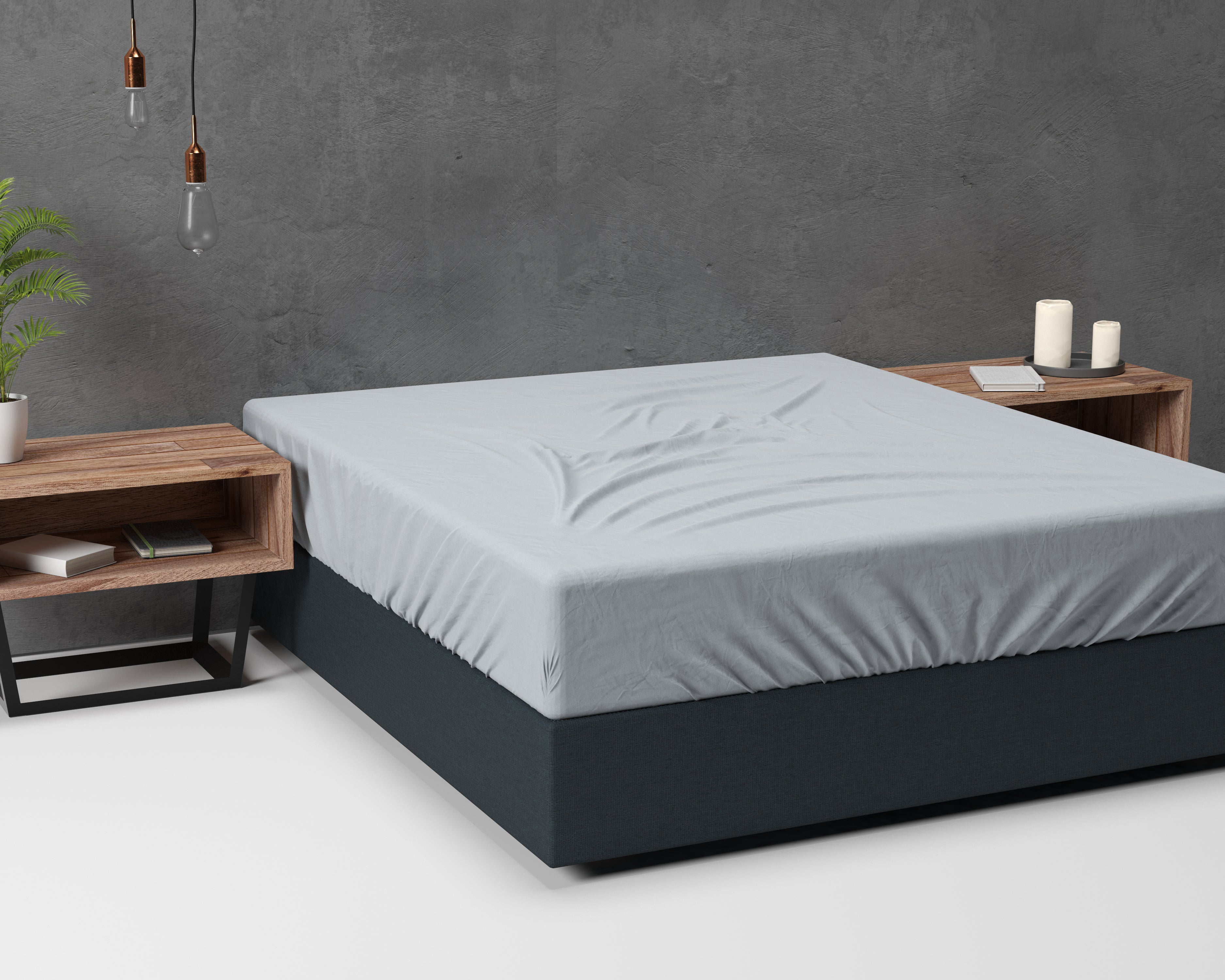 Flannel Basic Fitted Sheet Gray - Brushed on both sides - Wonderfully soft and warming - Free from harmful substances and skin-friendly