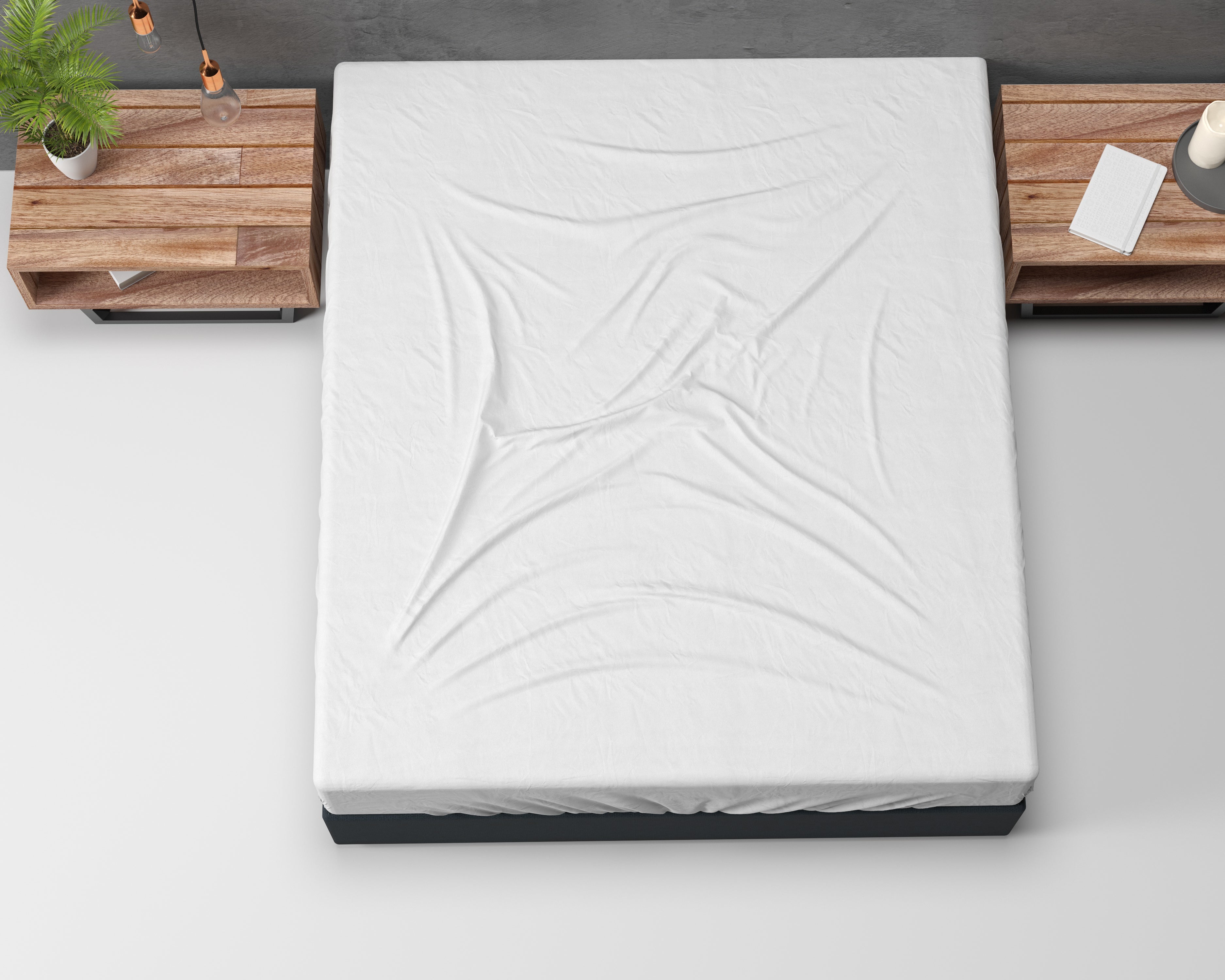 Flannel Basic Fitted Sheet White - Brushed on both sides - Wonderfully soft and warming - Free from harmful substances and skin-friendly