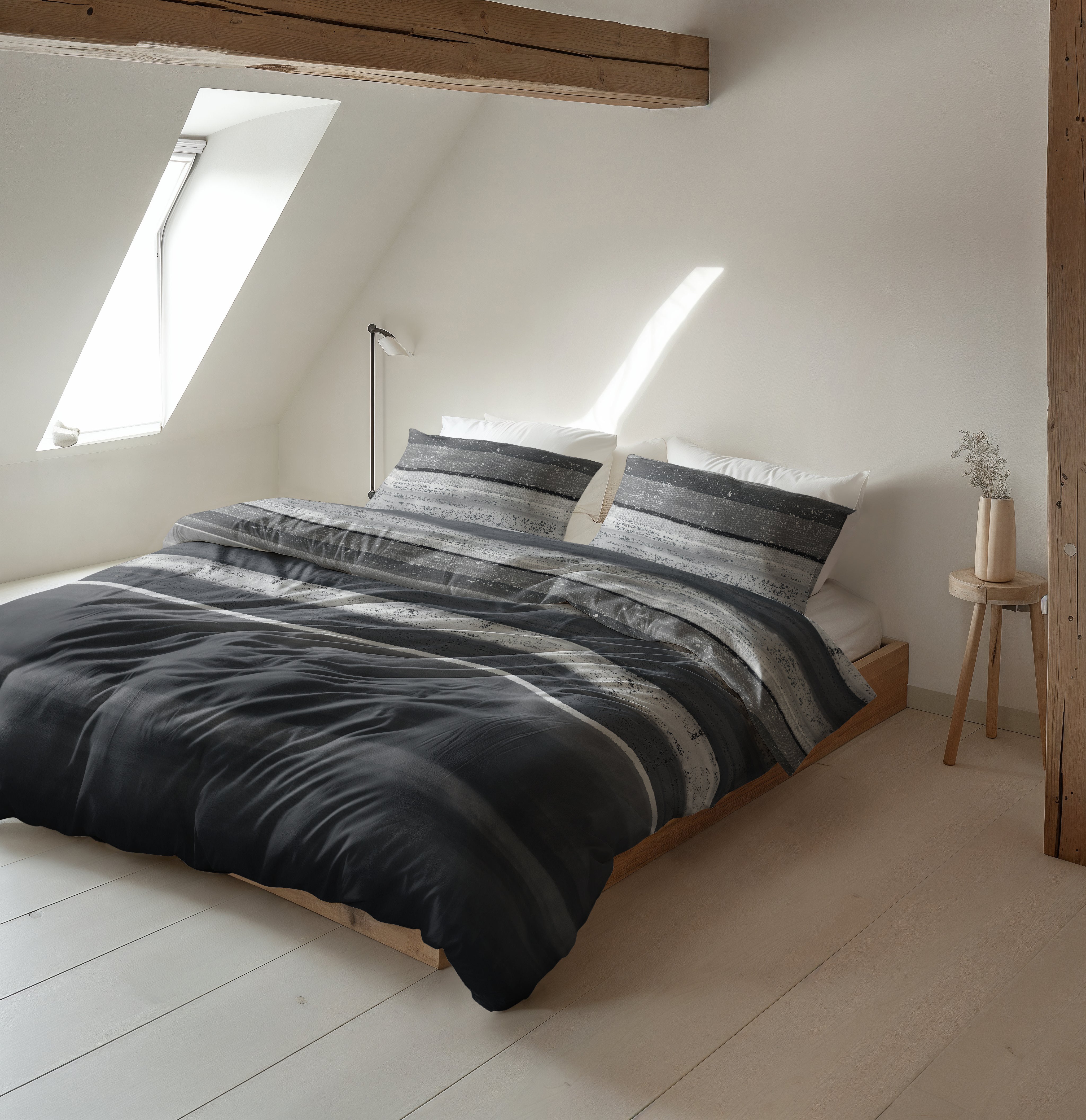 Flannel Duvet Cover Marcus Gray - Wonderfully warm - Nice prints - Comfortably soft