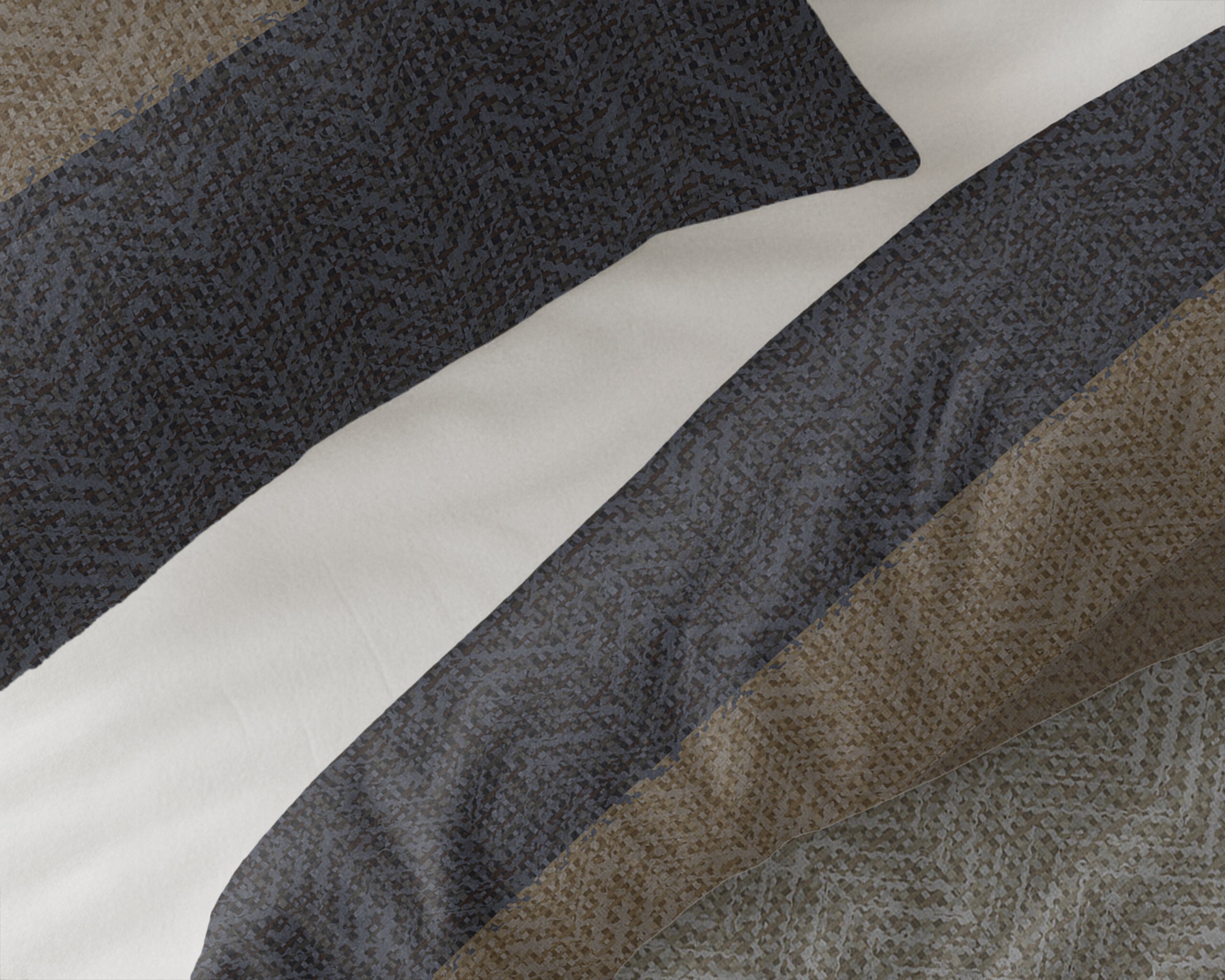 Flanel Dekbedovertrek Ravon Taupe/Antraciet