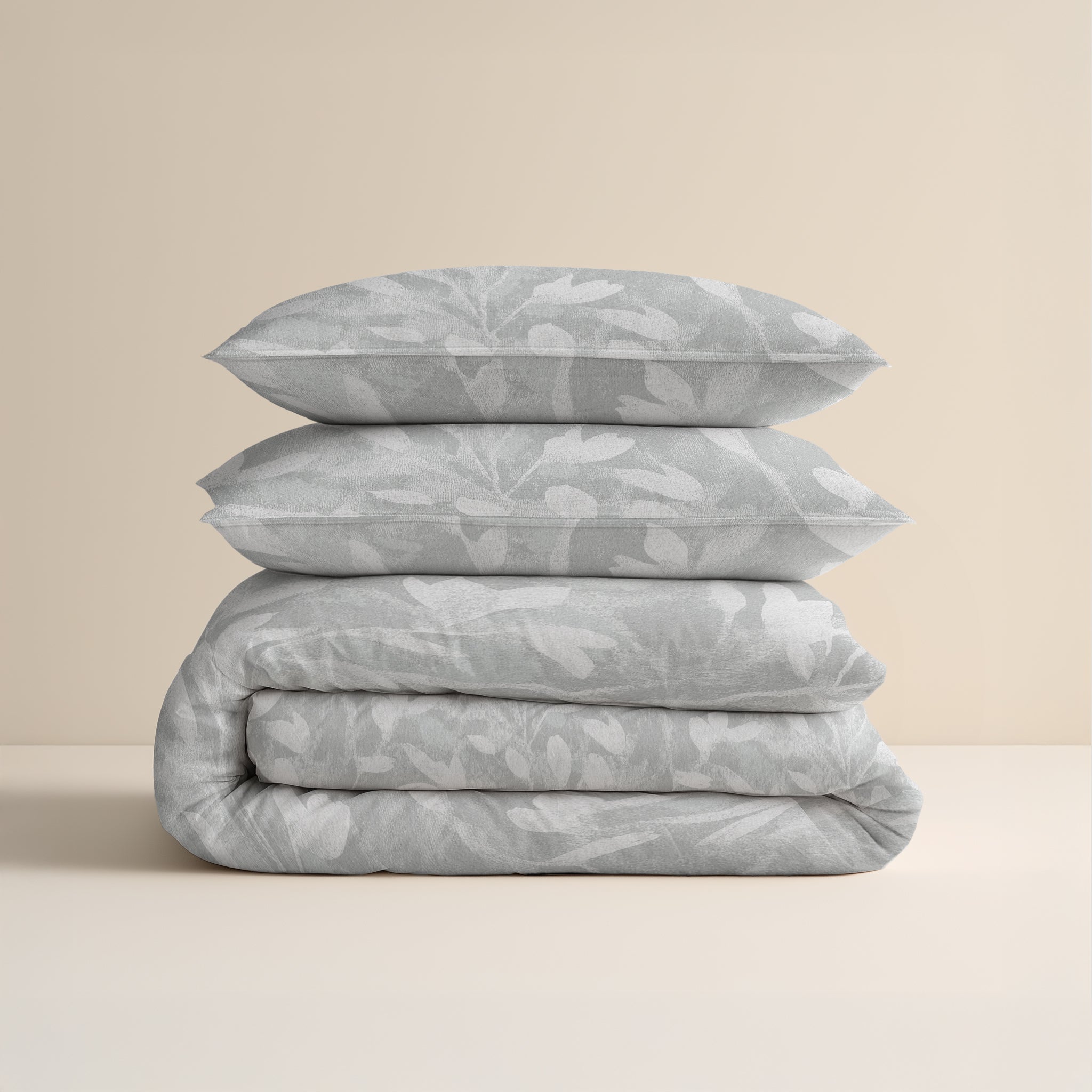 Flanel Dekbedovertrek Rosa Grijs