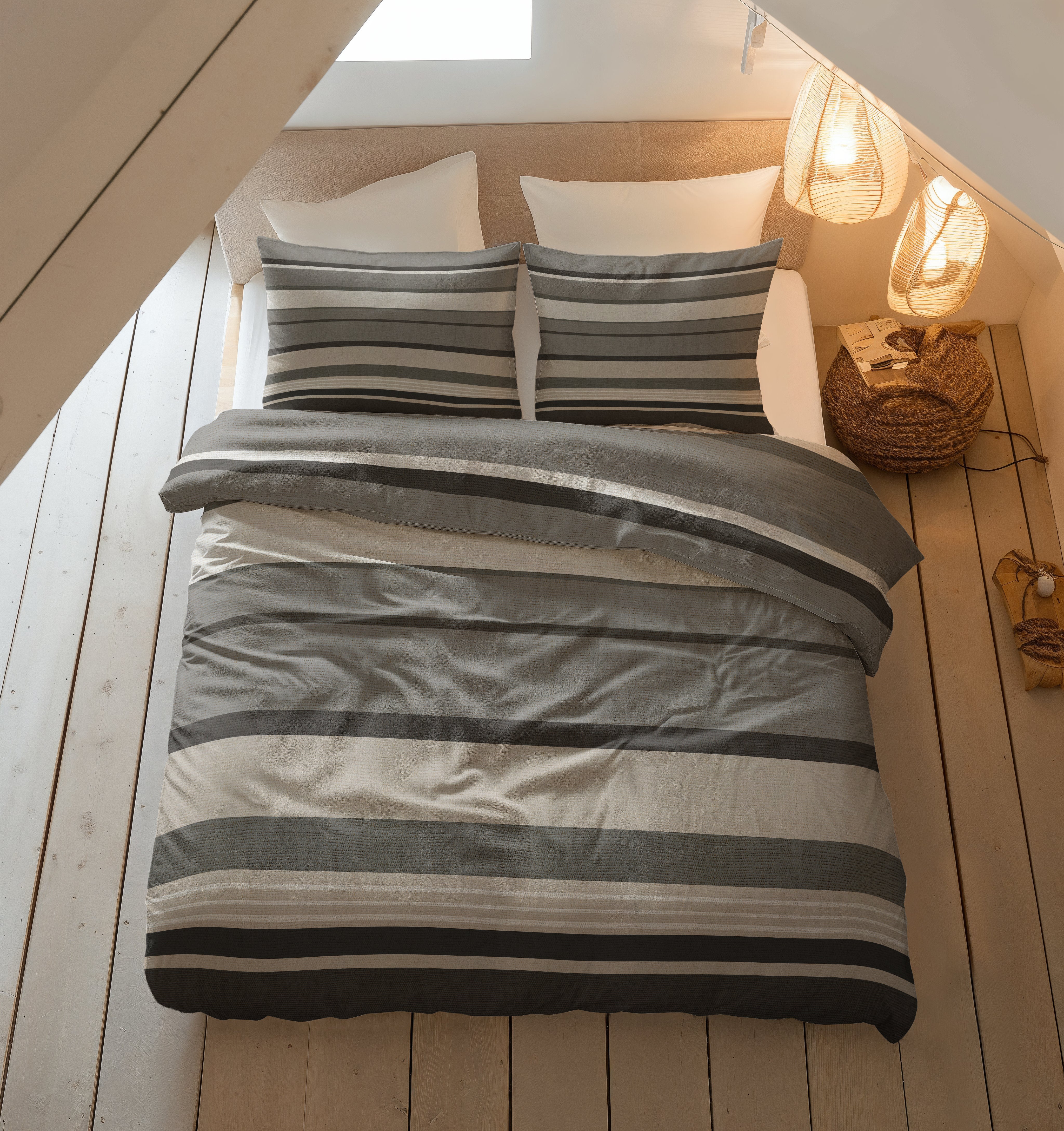 Flanel Dekbedovertrek Zuma Taupe