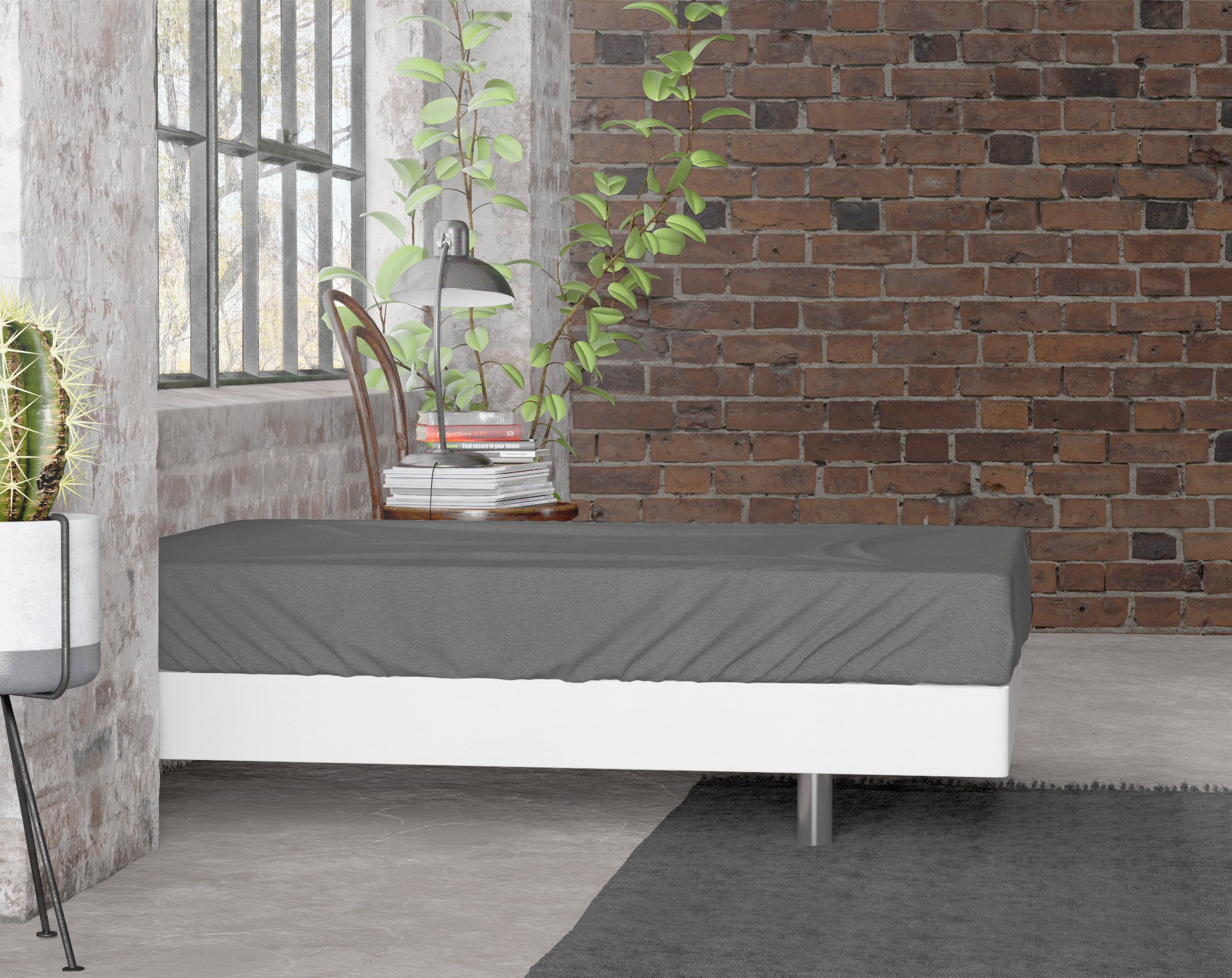 Flannel Premium Fitted Sheet Anthracite - Brushed on both sides - Wonderfully soft and warming - Free from harmful substances and skin-friendly