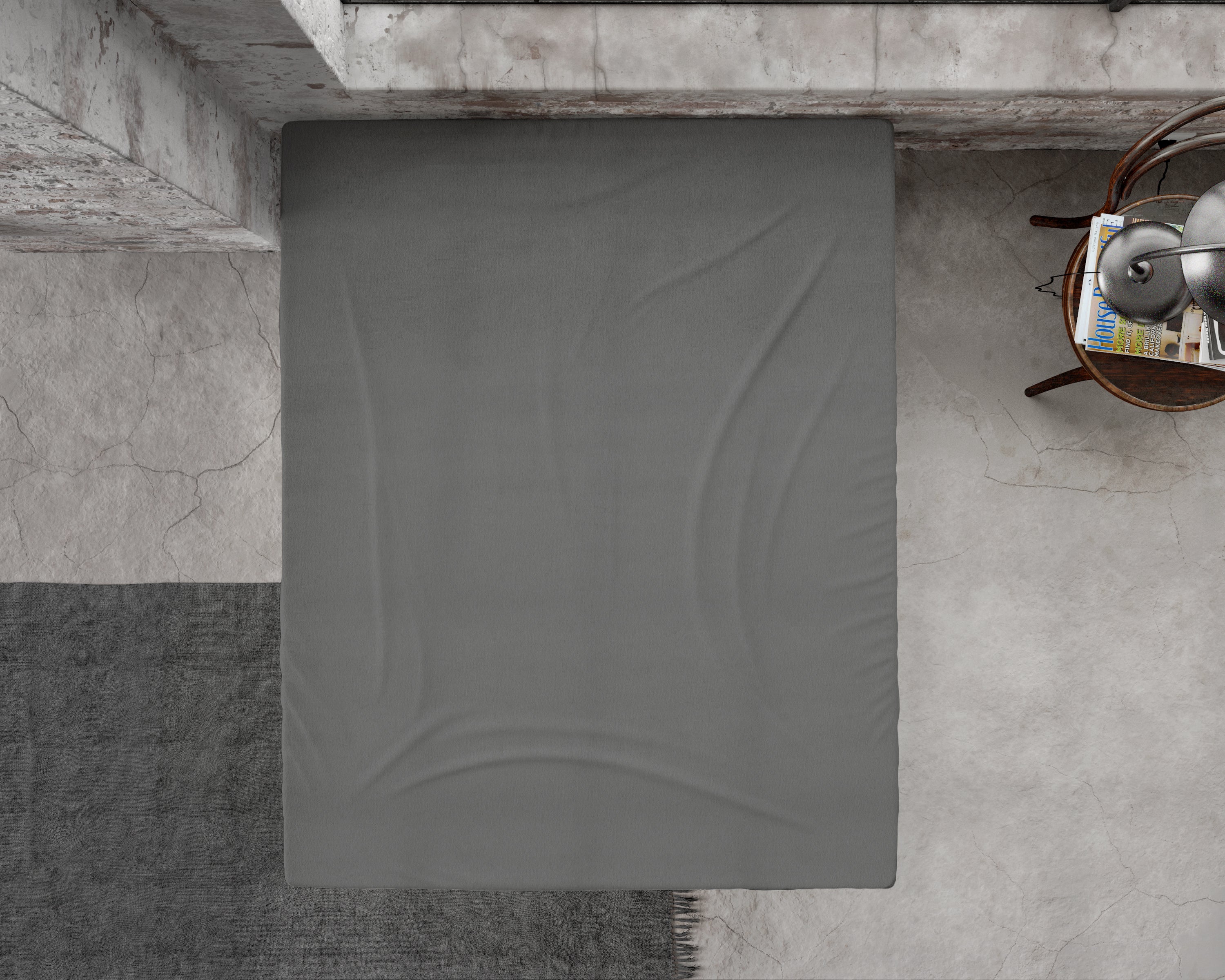 Flannel Premium Fitted Sheet Anthracite - Brushed on both sides - Wonderfully soft and warming - Free from harmful substances and skin-friendly