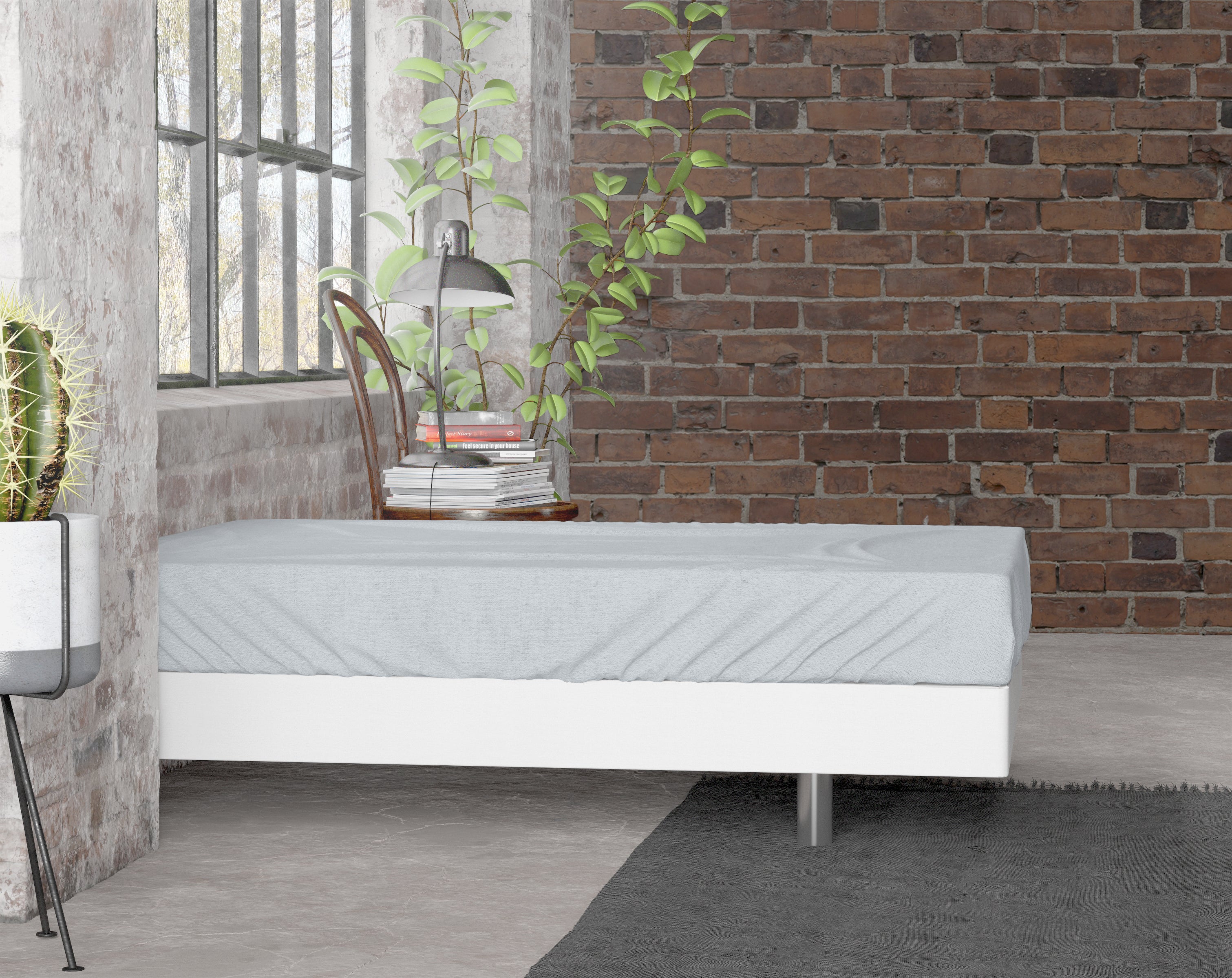 Flannel Premium Fitted Sheet Gray - Brushed on both sides - Wonderfully soft and warming - Free from harmful substances and skin-friendly