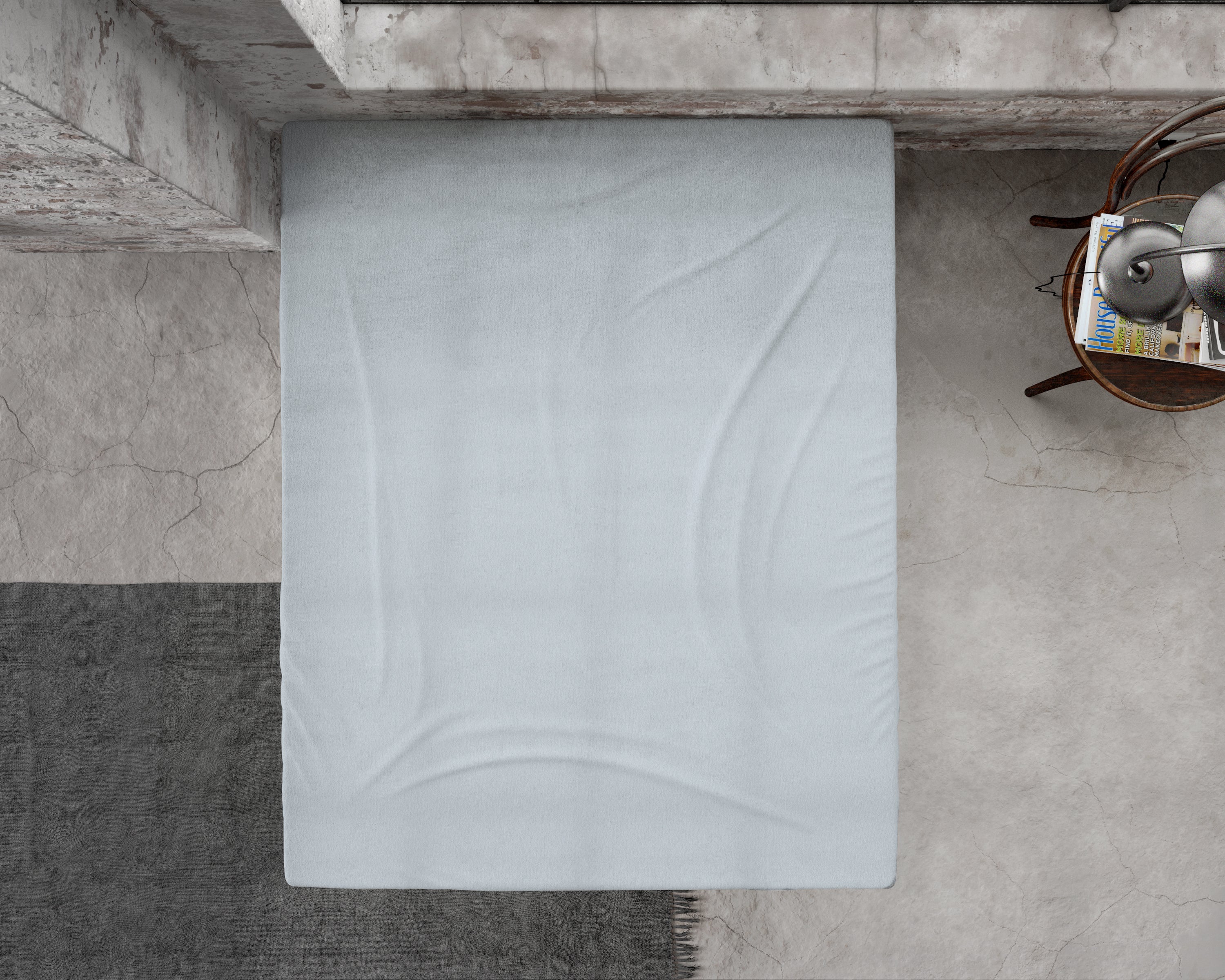 Flannel Premium Fitted Sheet Gray - Brushed on both sides - Wonderfully soft and warming - Free from harmful substances and skin-friendly