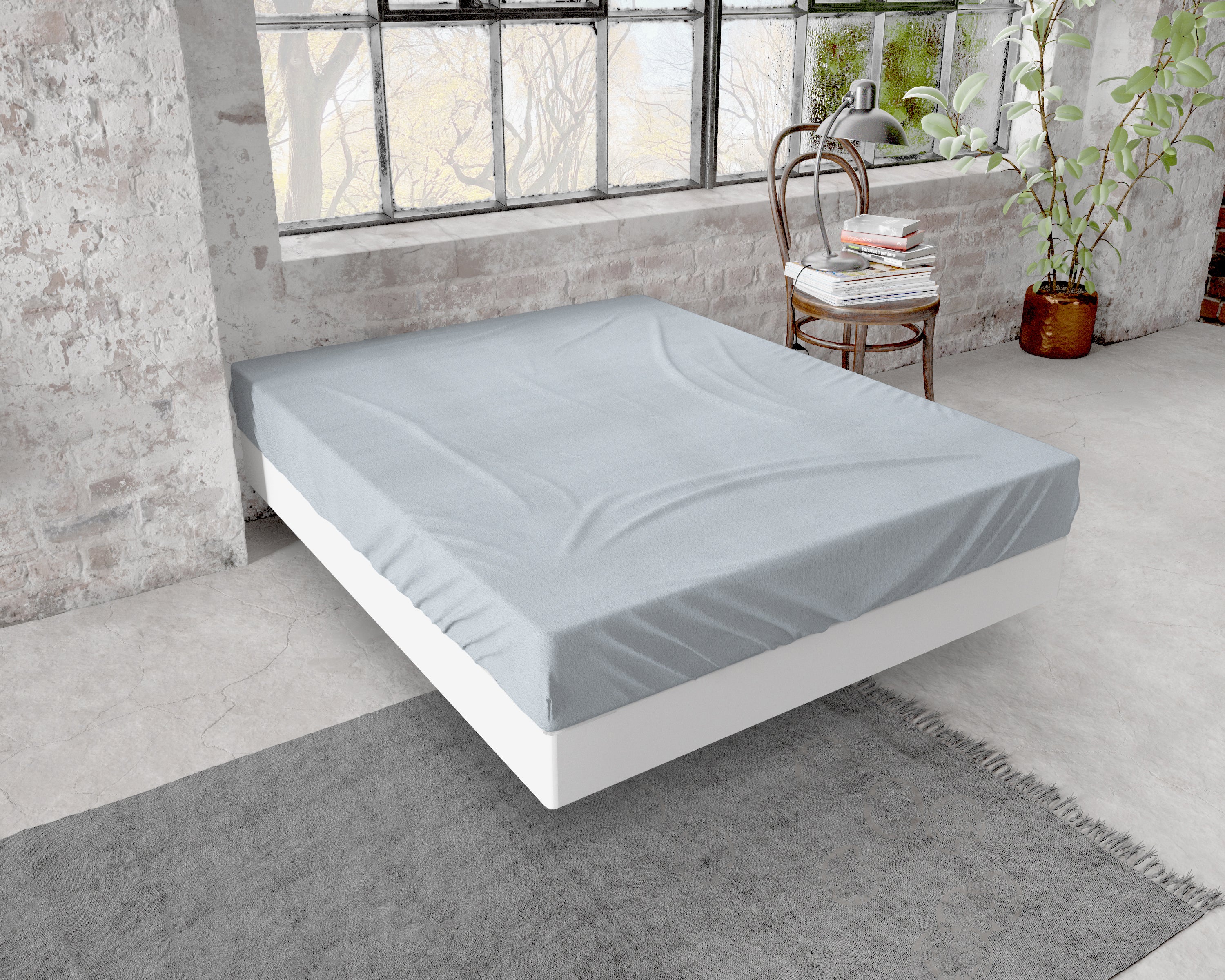 Flannel Premium Fitted Sheet Gray - Brushed on both sides - Wonderfully soft and warming - Free from harmful substances and skin-friendly