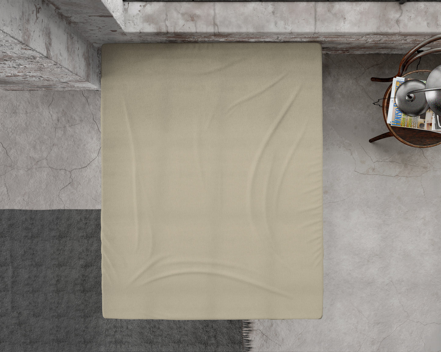 Flanel Premium Hoeslaken Taupe - Dubbelzijdig geborsteld - Heerlijk zacht en verwarmend - Vrij van schadelijke stoffen en huidvriendelijk