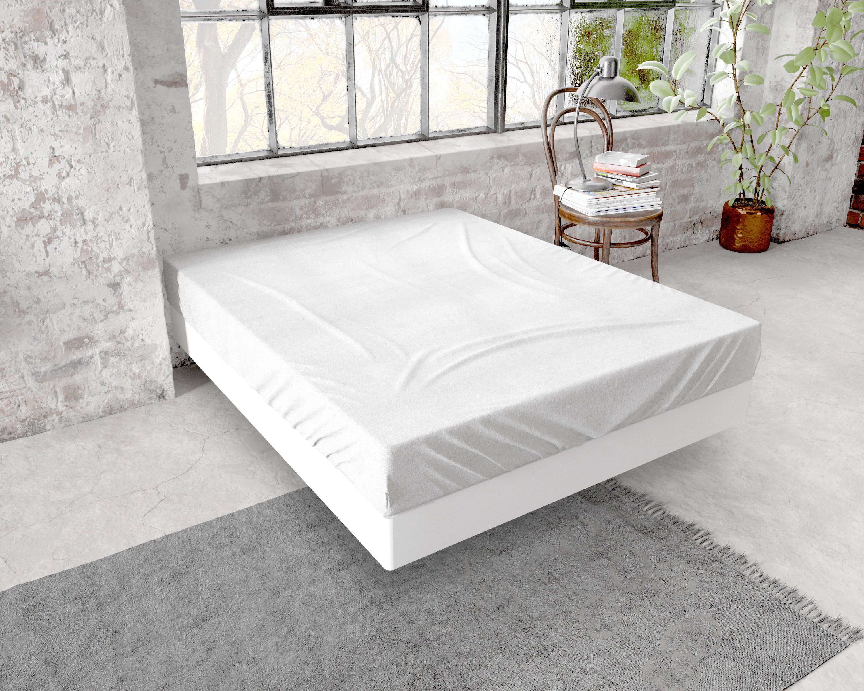 Flannel Premium Fitted Sheet White - Brushed on both sides - Wonderfully soft and warming - Free from harmful substances and skin-friendly