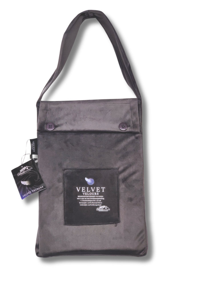 Velvet Duvet Cover Anthracite | Luxurious Velvet Duvet Cover for Optimal Sleeping Comfort