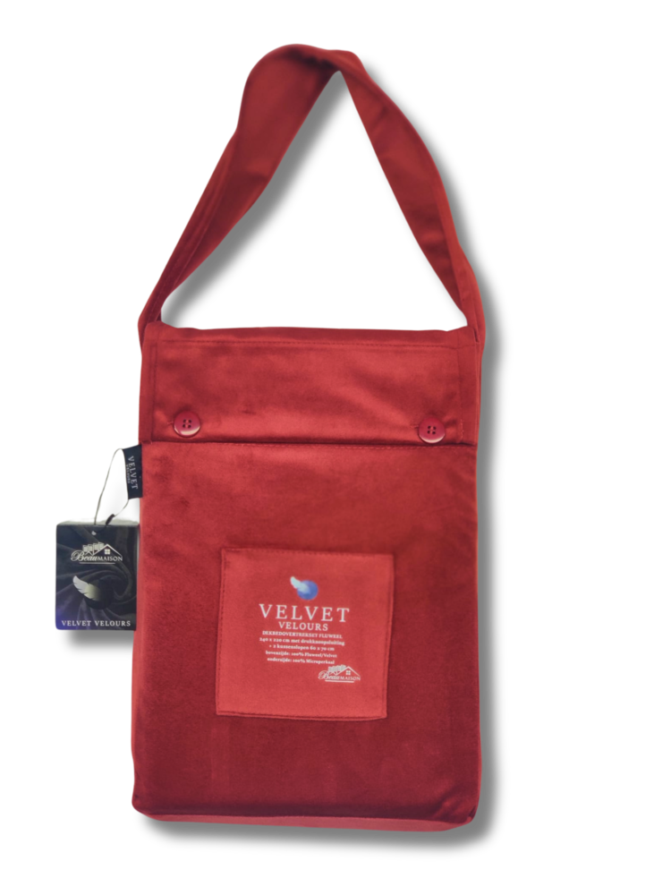 Velvet Duvet Cover Bordeaux Red – Luxury & Comfort