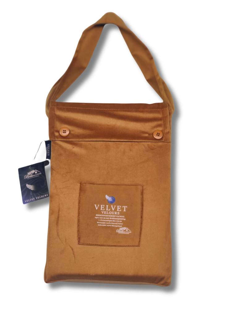 Fluwelen Dekbedovertrek Caramel Latte - Luxe Velvet Dekbedovertrek