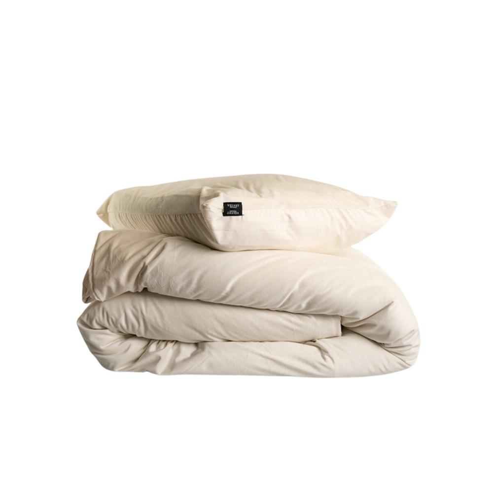 Fluwelen Dekbedovertrek Parelwit Velvet – Luxe & Comfort in Jouw Slaapkamer