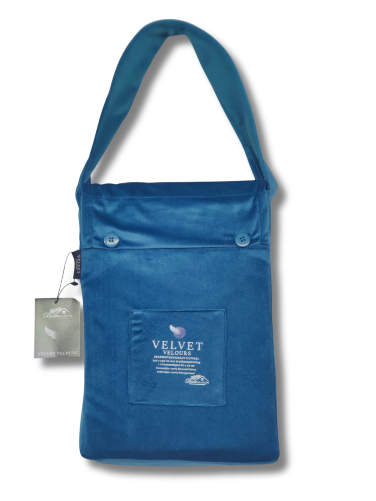 Velvet Duvet Cover Petrol Blue | Luxury Velvet Velours Bedding