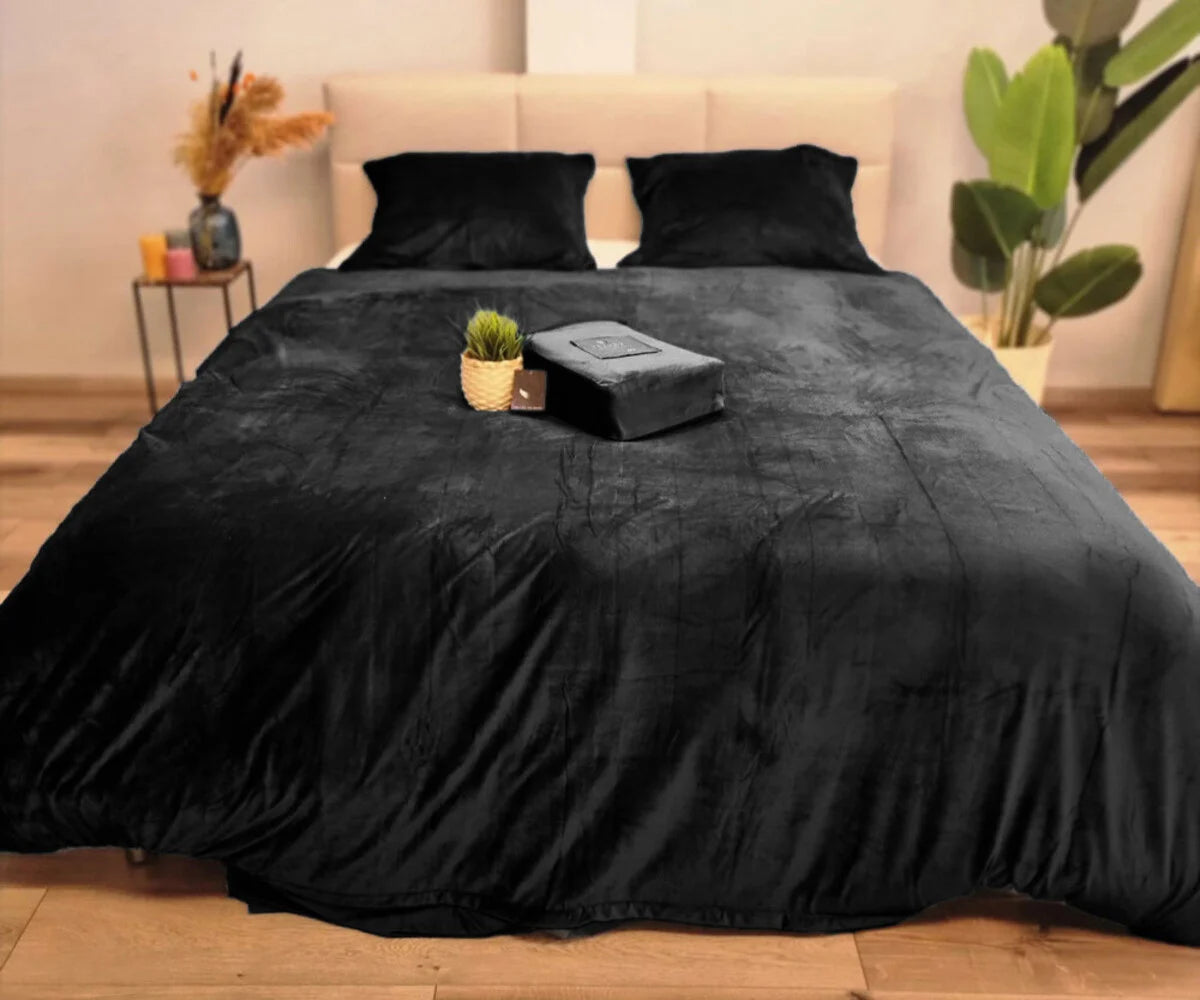 Black Velvet Duvet Cover | Luxury Velvet Duvet Cover