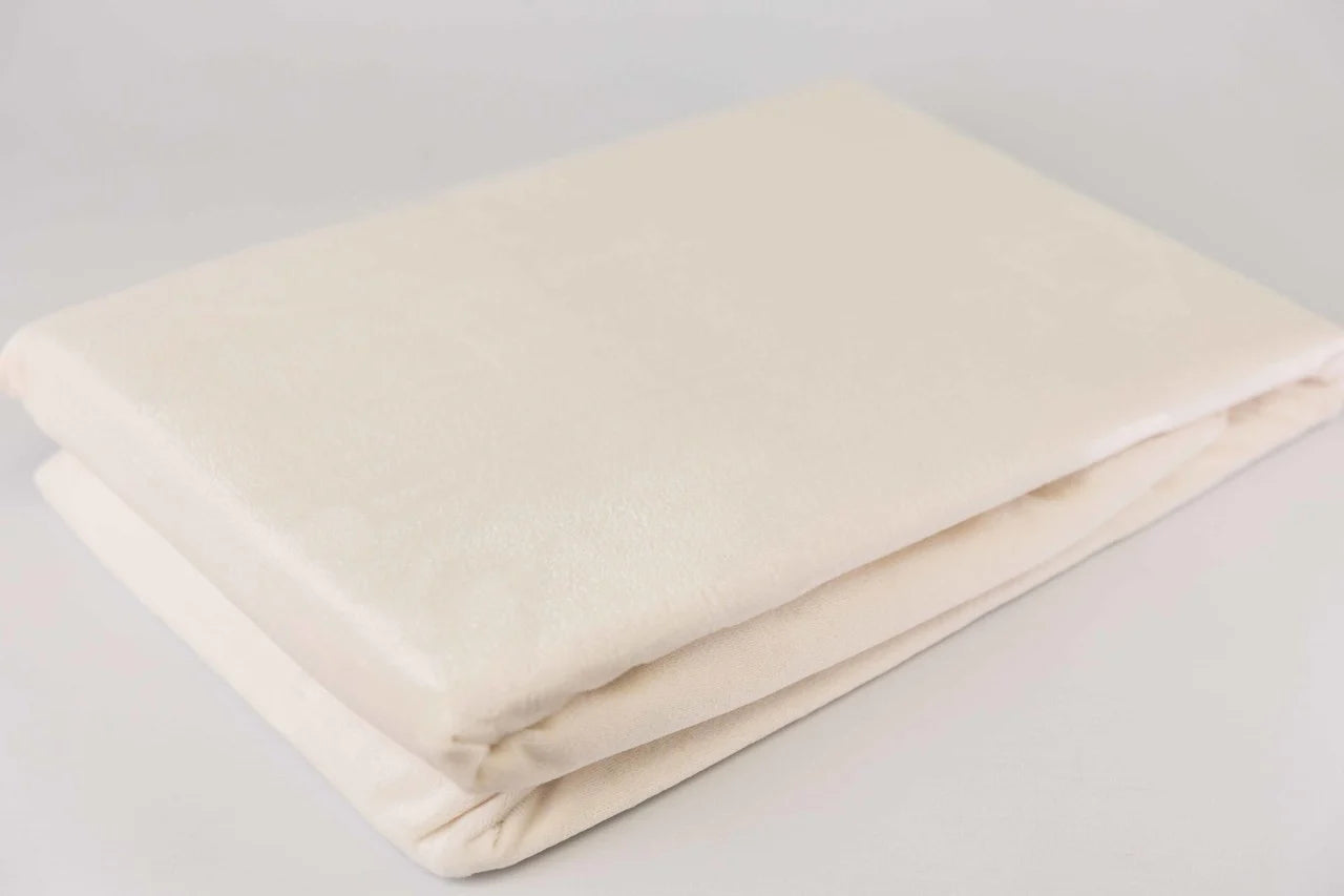 Velvet Fitted Sheet Pearl White | Luxury Velvet Mattress Cover for Ultimate Comfort