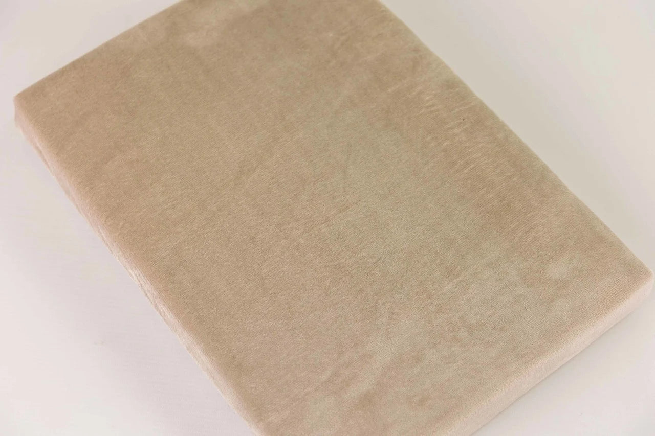 Fluwelen Hoeslaken Taupe Grijs | Luxe Velvet Velours Hoeslaken tot 40 cm