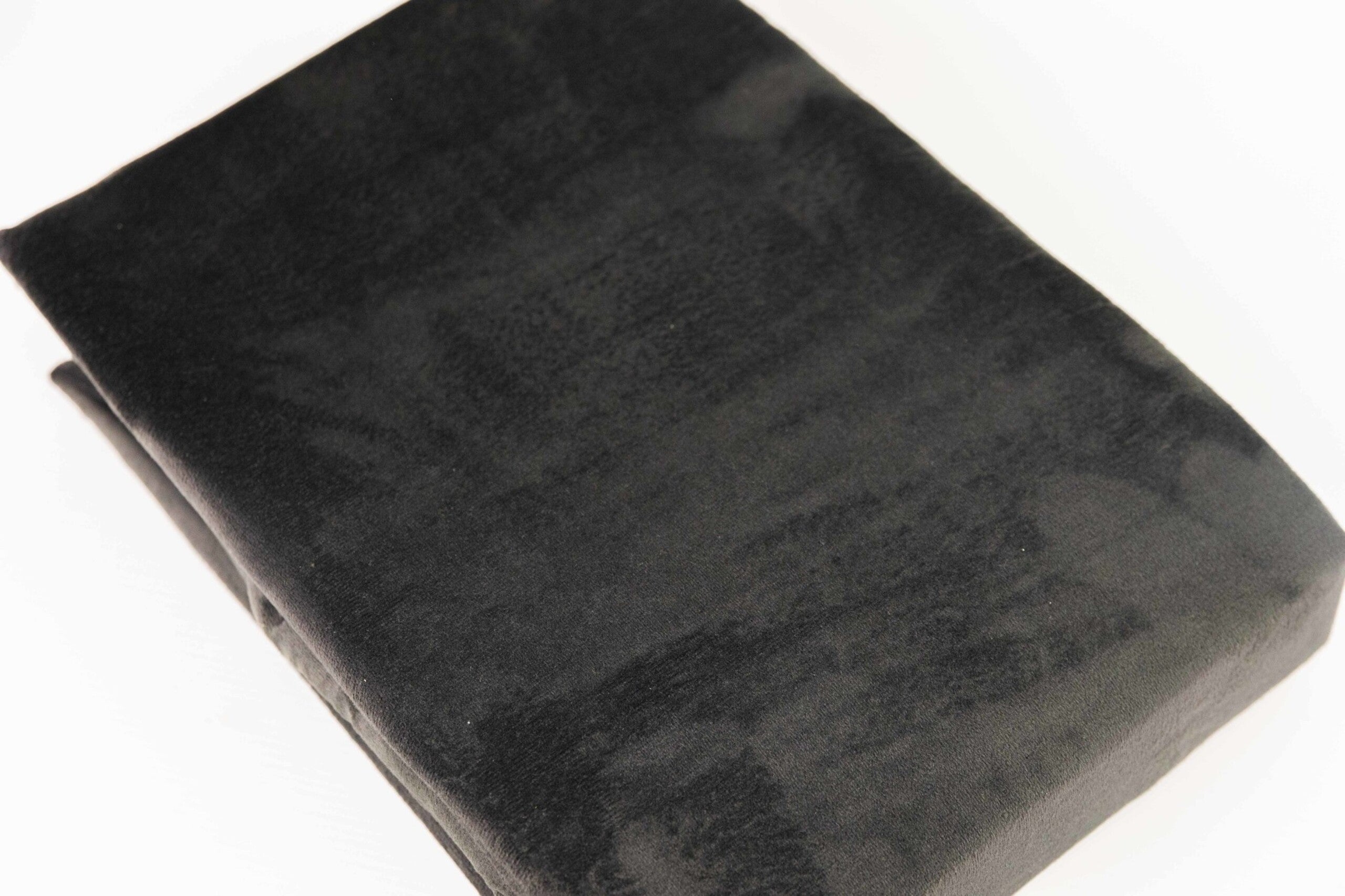 Velvet Fitted Sheet Black – Luxurious, Soft – Perfect Fit – 100% Velvet
