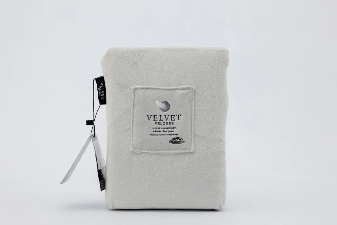 Velvet Pillowcases Silver Velvet | Luxury Pillowcases in 12 Colors