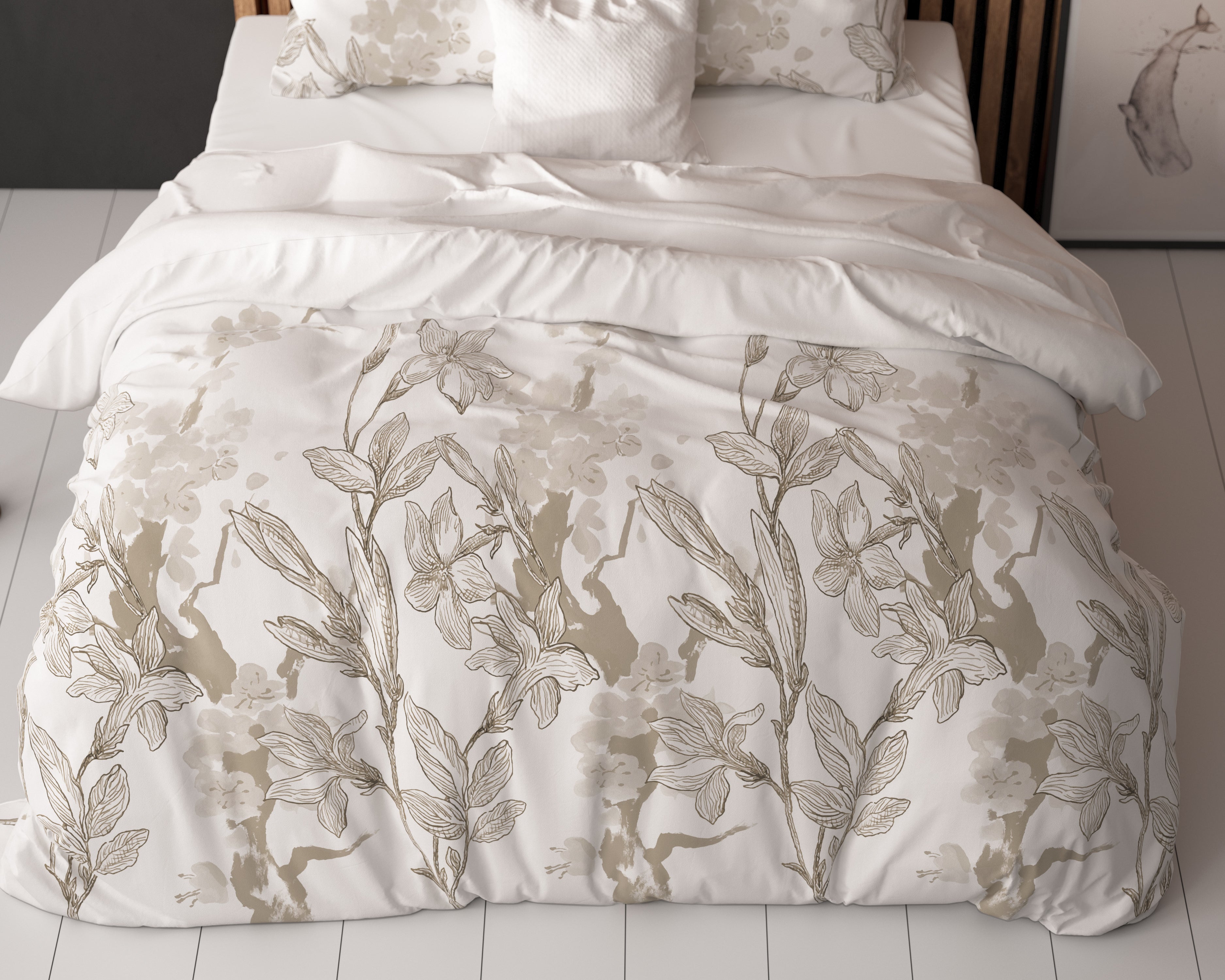 Flynn Dekbedovertrek Wit - Heerlijk warm - Leuke prints - Comfortabel zacht
