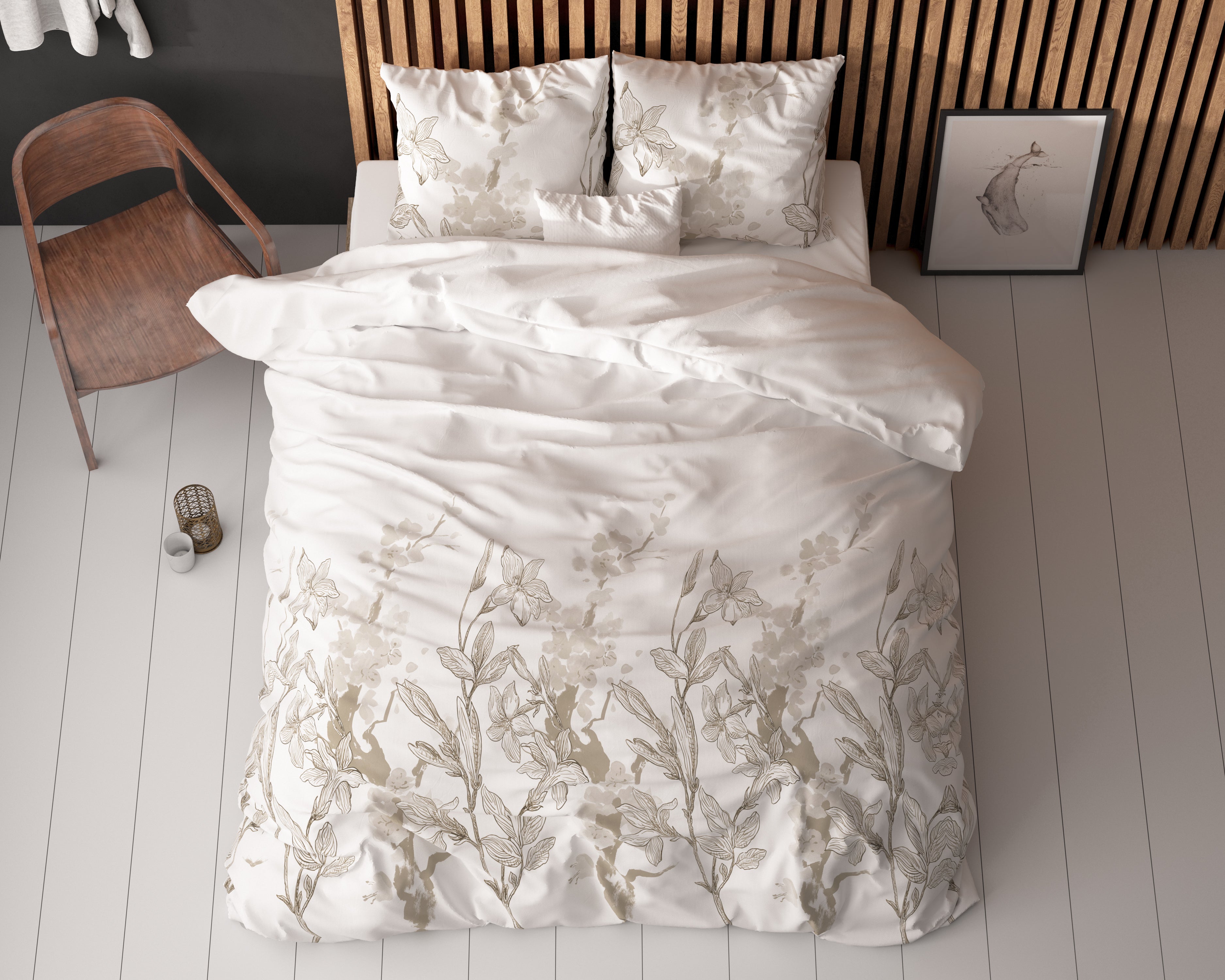 Flynn Dekbedovertrek Wit - Heerlijk warm - Leuke prints - Comfortabel zacht