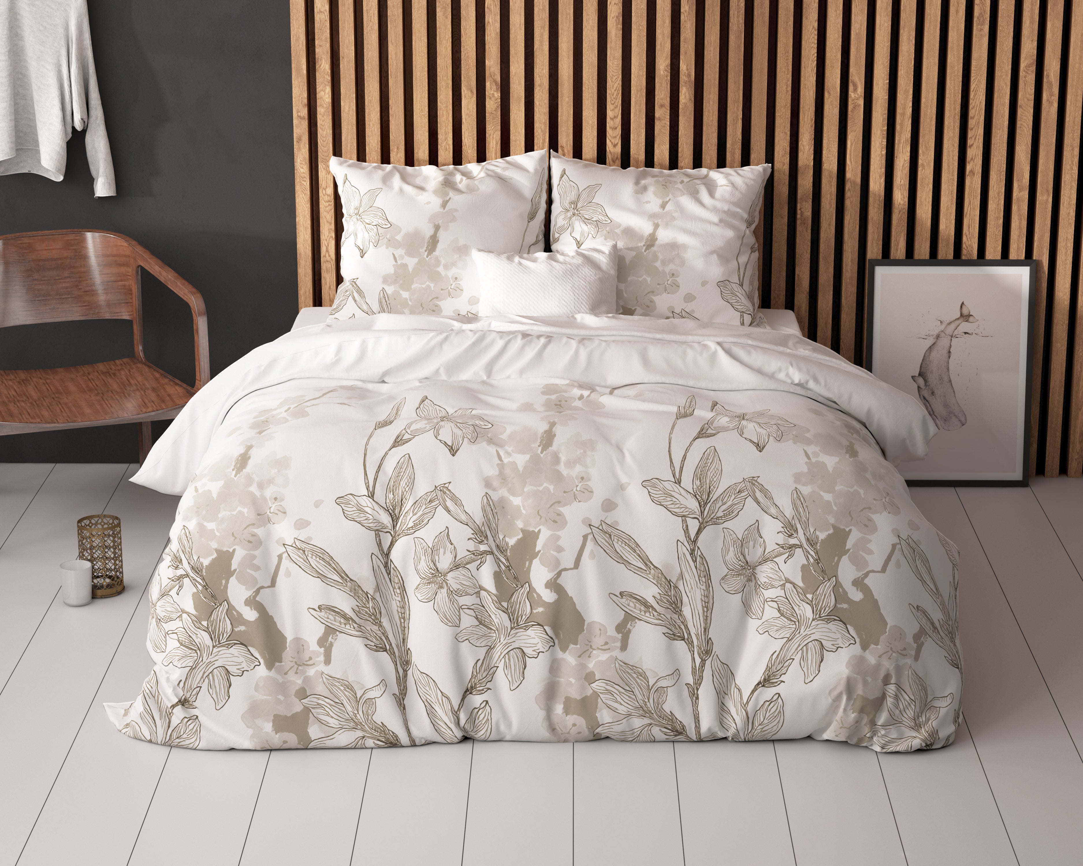 Flynn Dekbedovertrek Wit - Heerlijk warm - Leuke prints - Comfortabel zacht