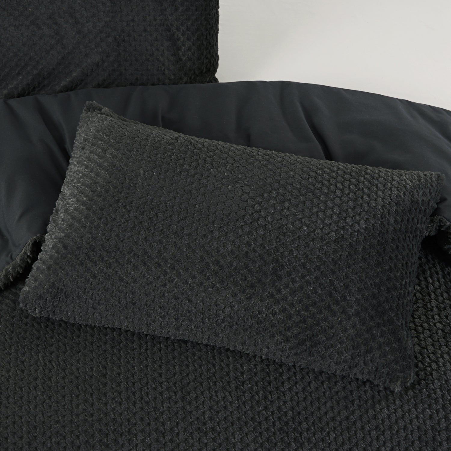 Fur Teddy Anthracite Duvet Cover