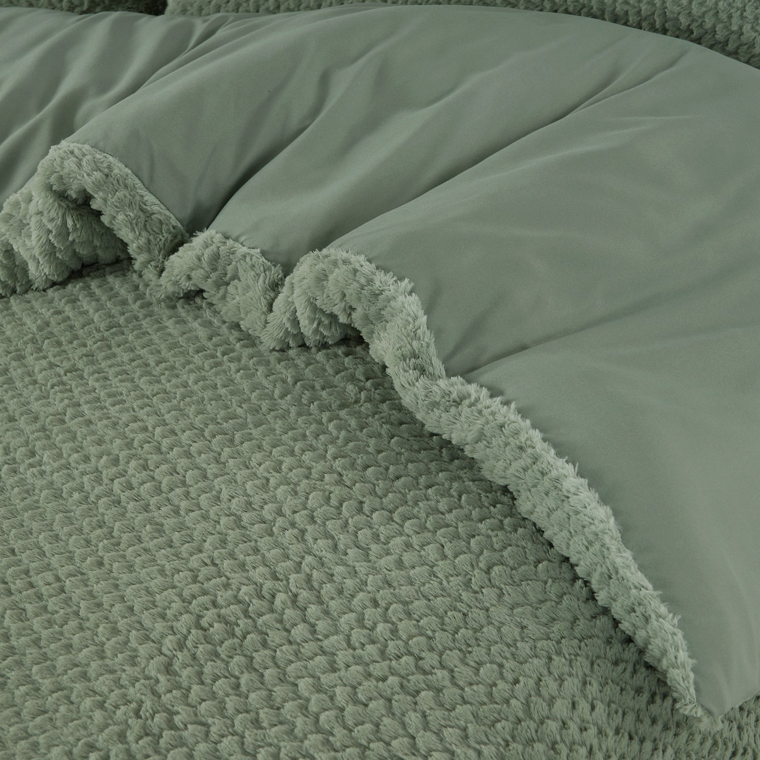 Fur Teddy Green Duvet Cover