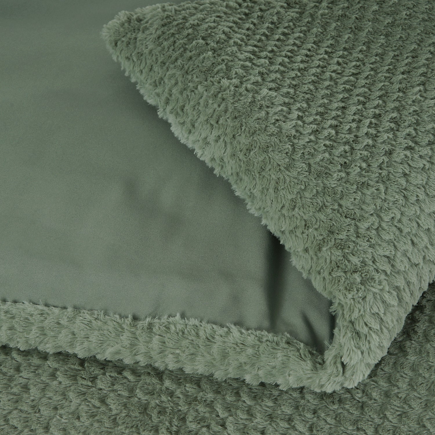 Fur Teddy Green Duvet Cover