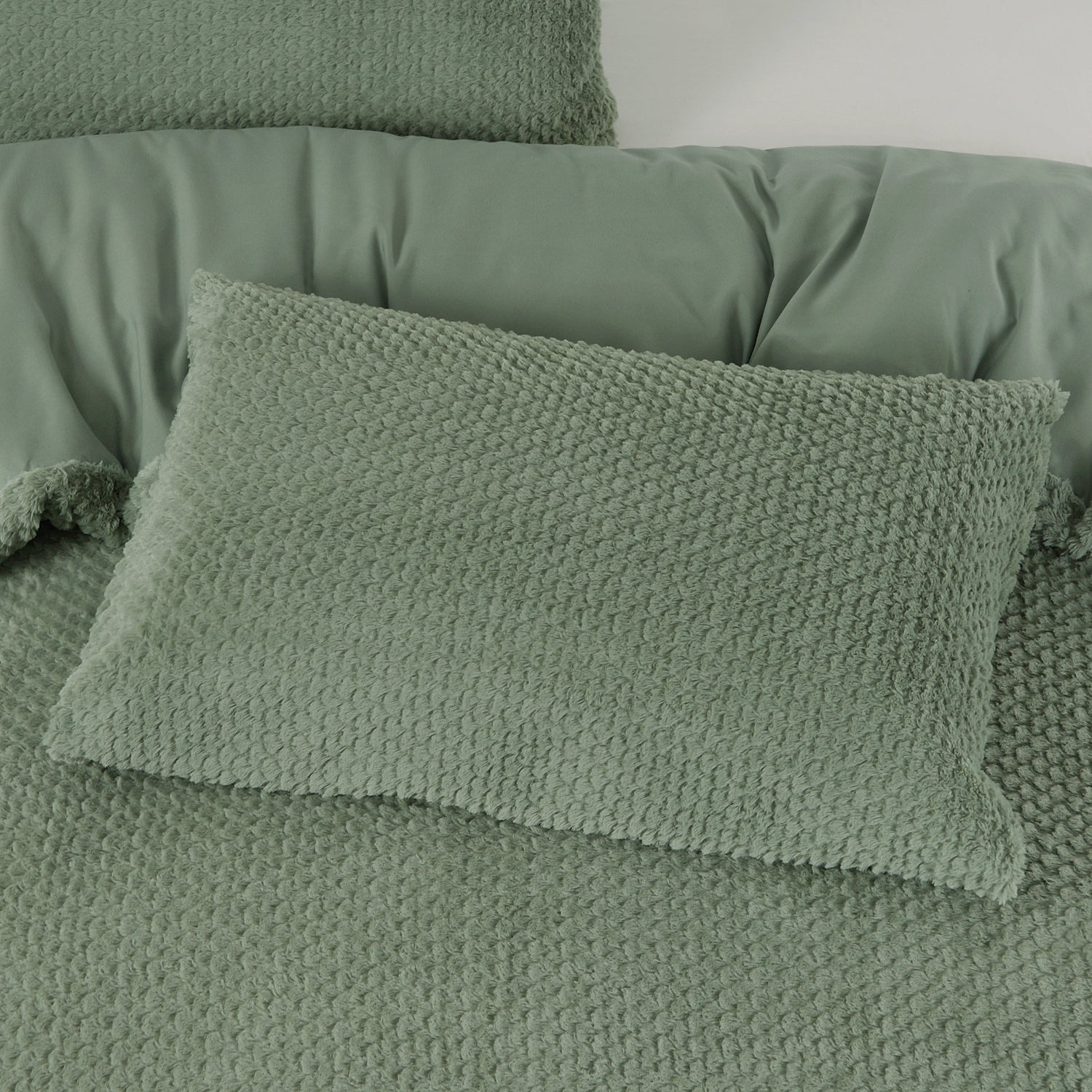 Fur Teddy Green Duvet Cover