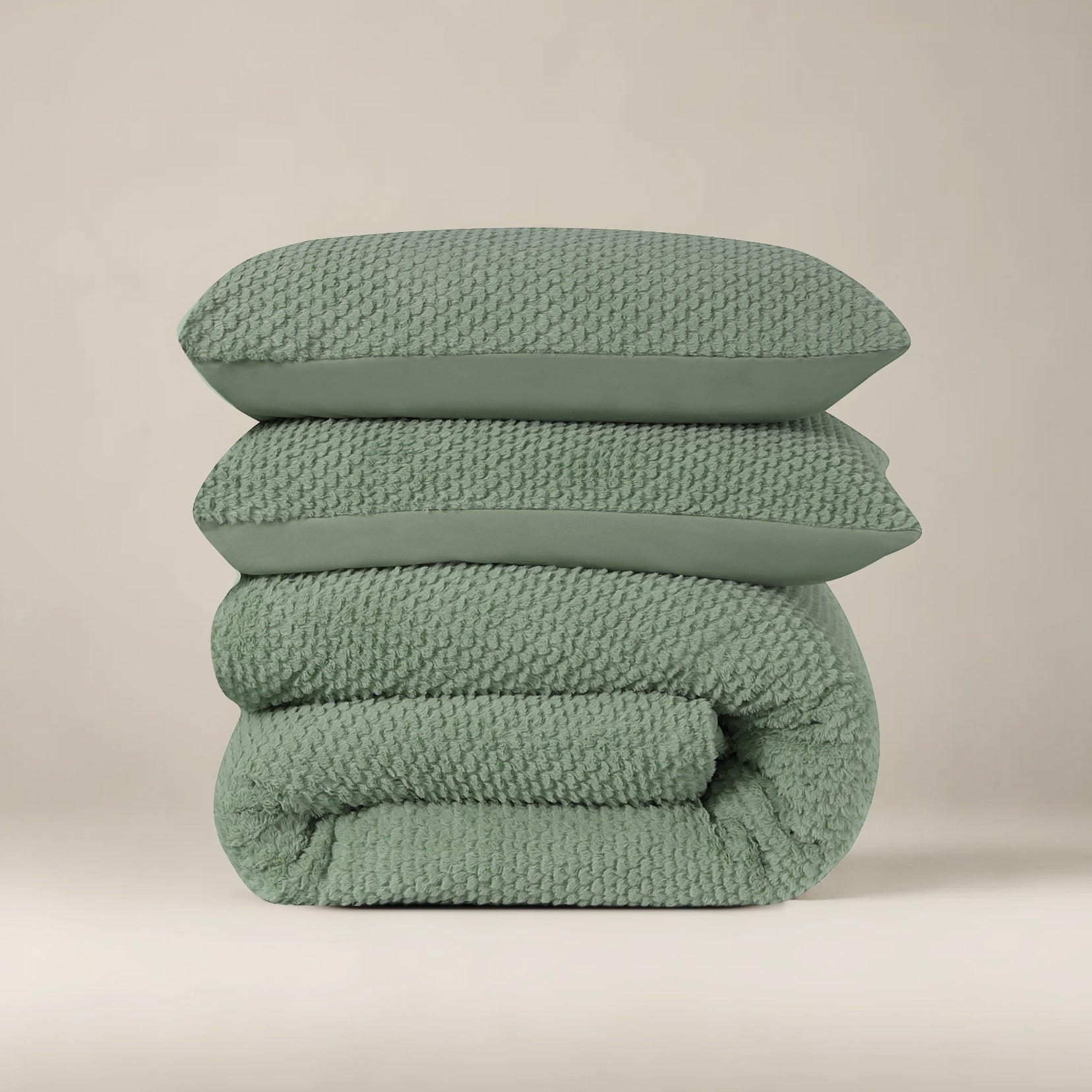 Fur Teddy Green Duvet Cover