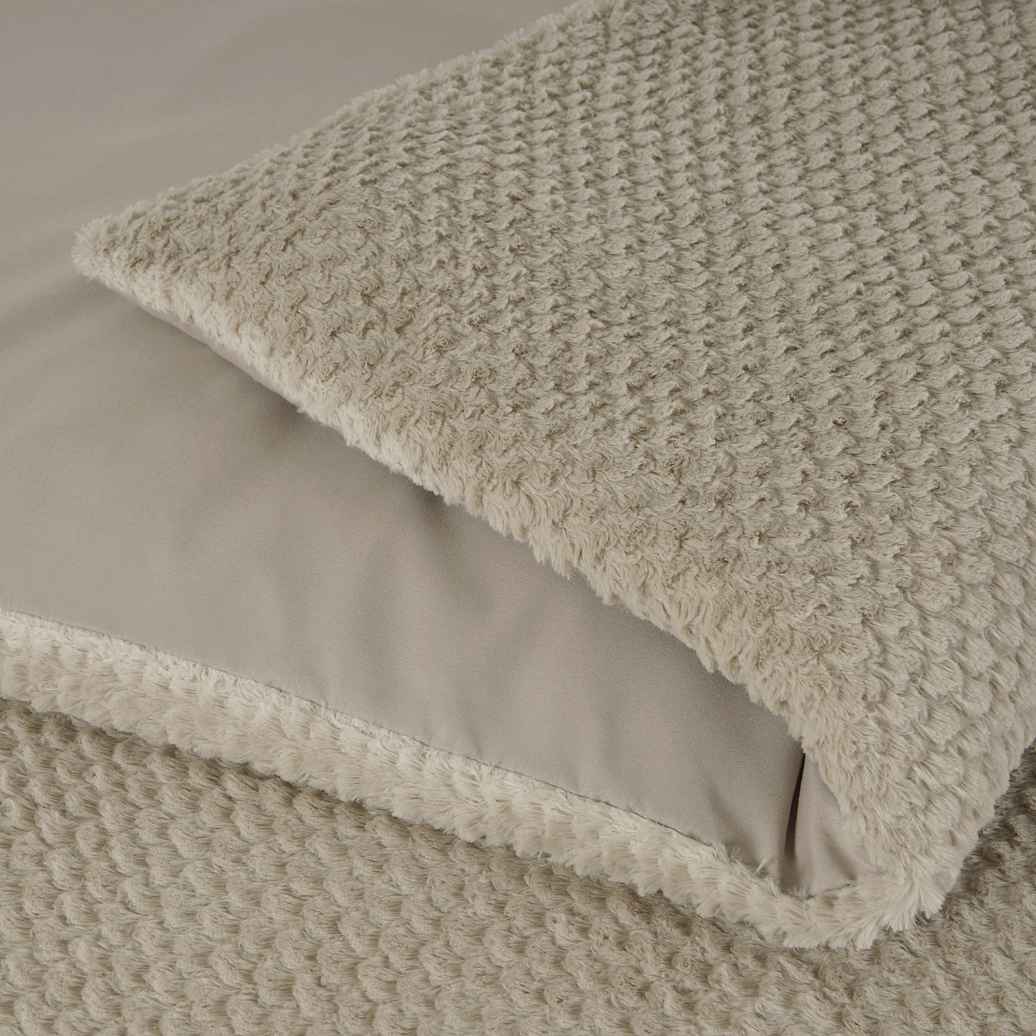 Fur Teddy Taupe Duvet Cover